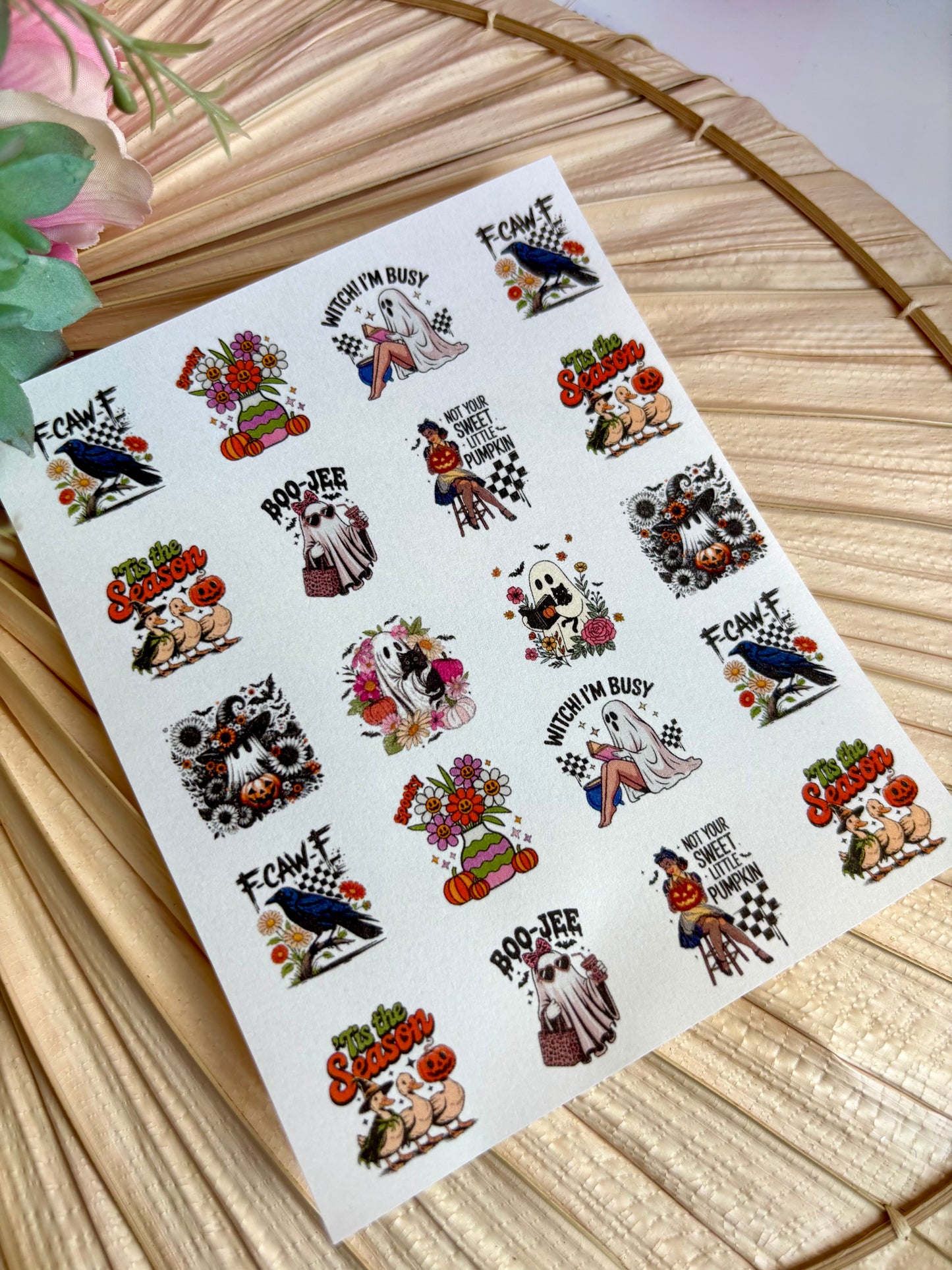 Sassy Halloween Sayings Charm Transfer Papers