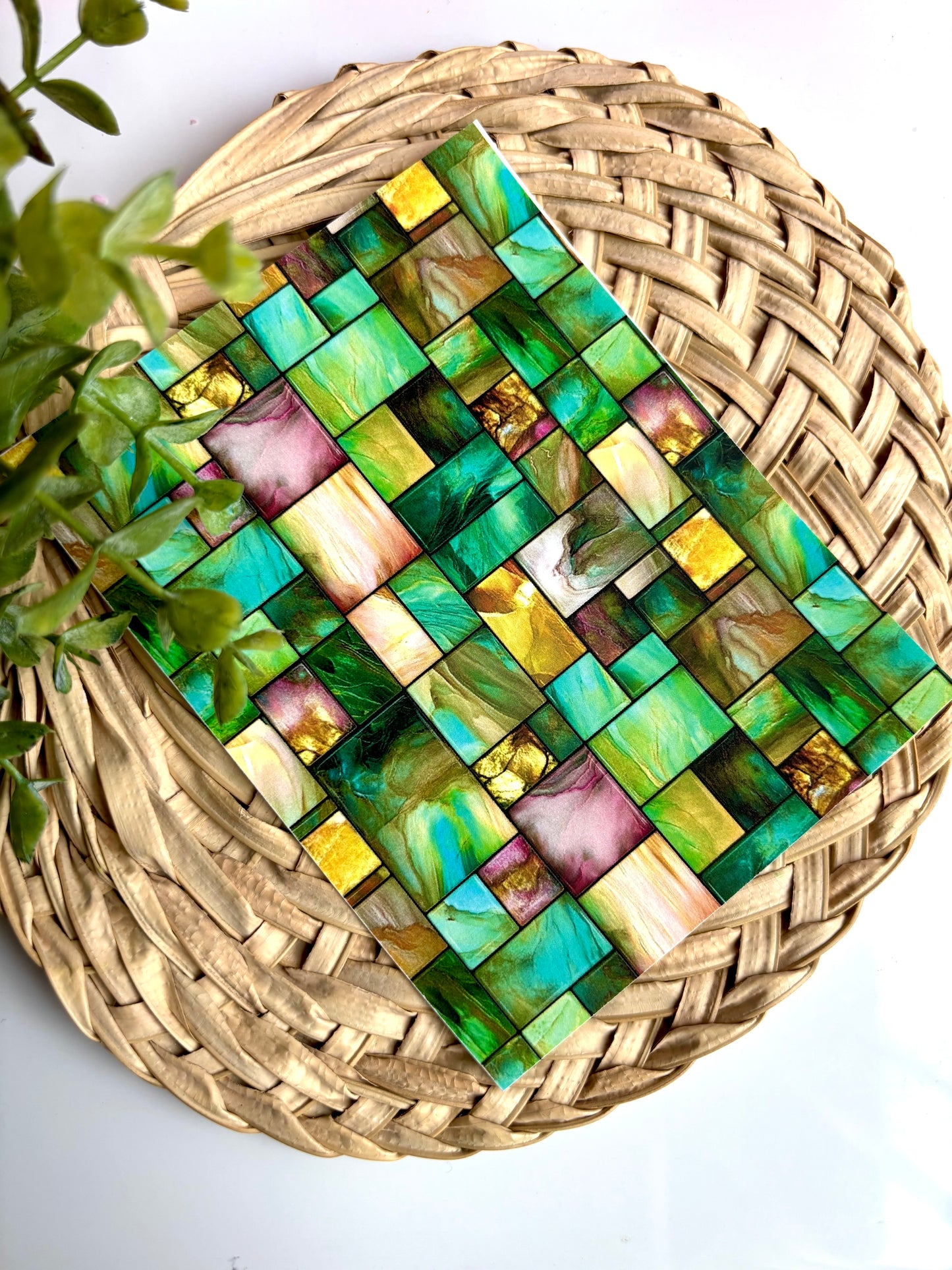 Emerald Mosaic Transfer Paper