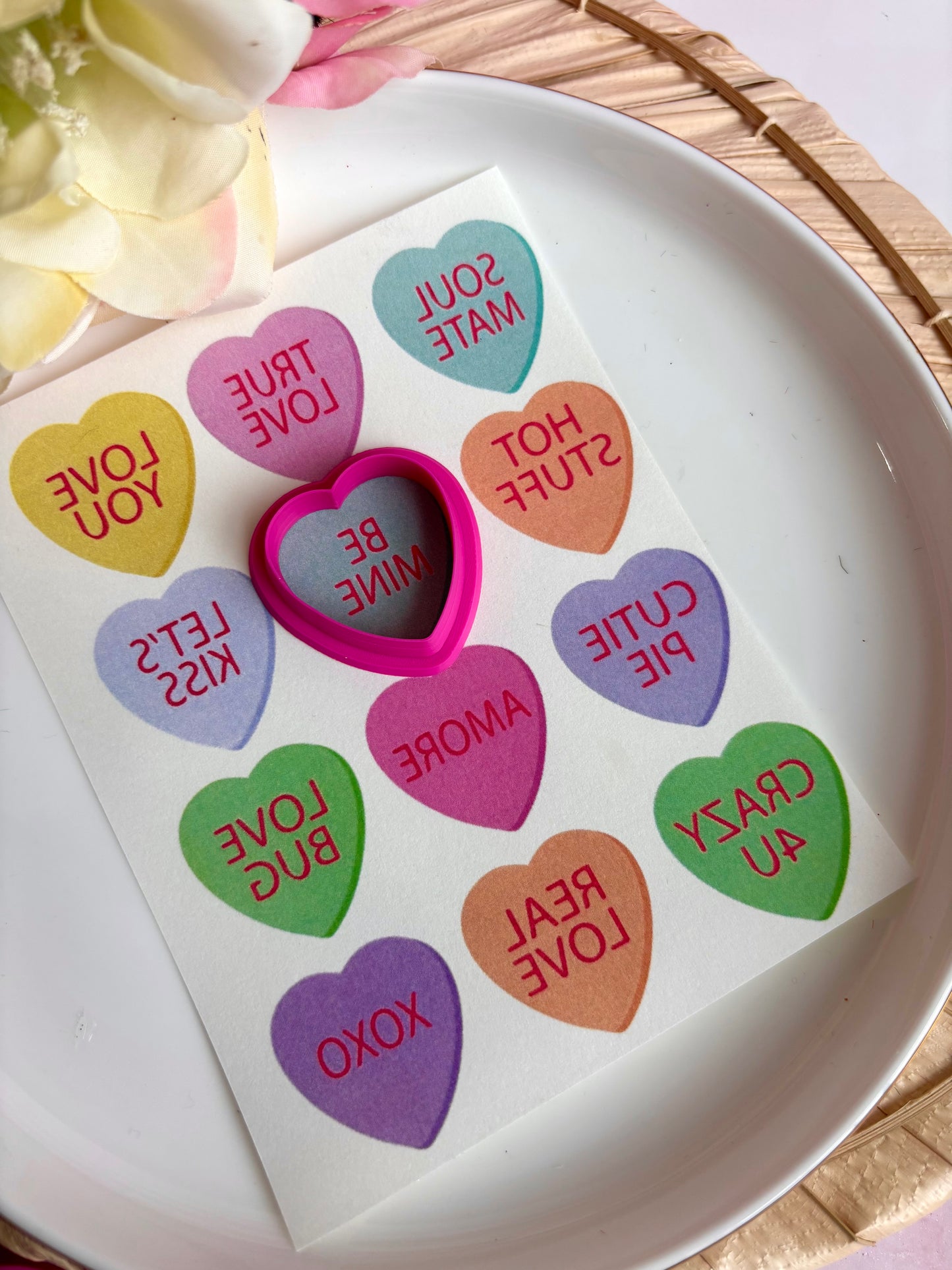 Candy Heart Transfers & Cutters