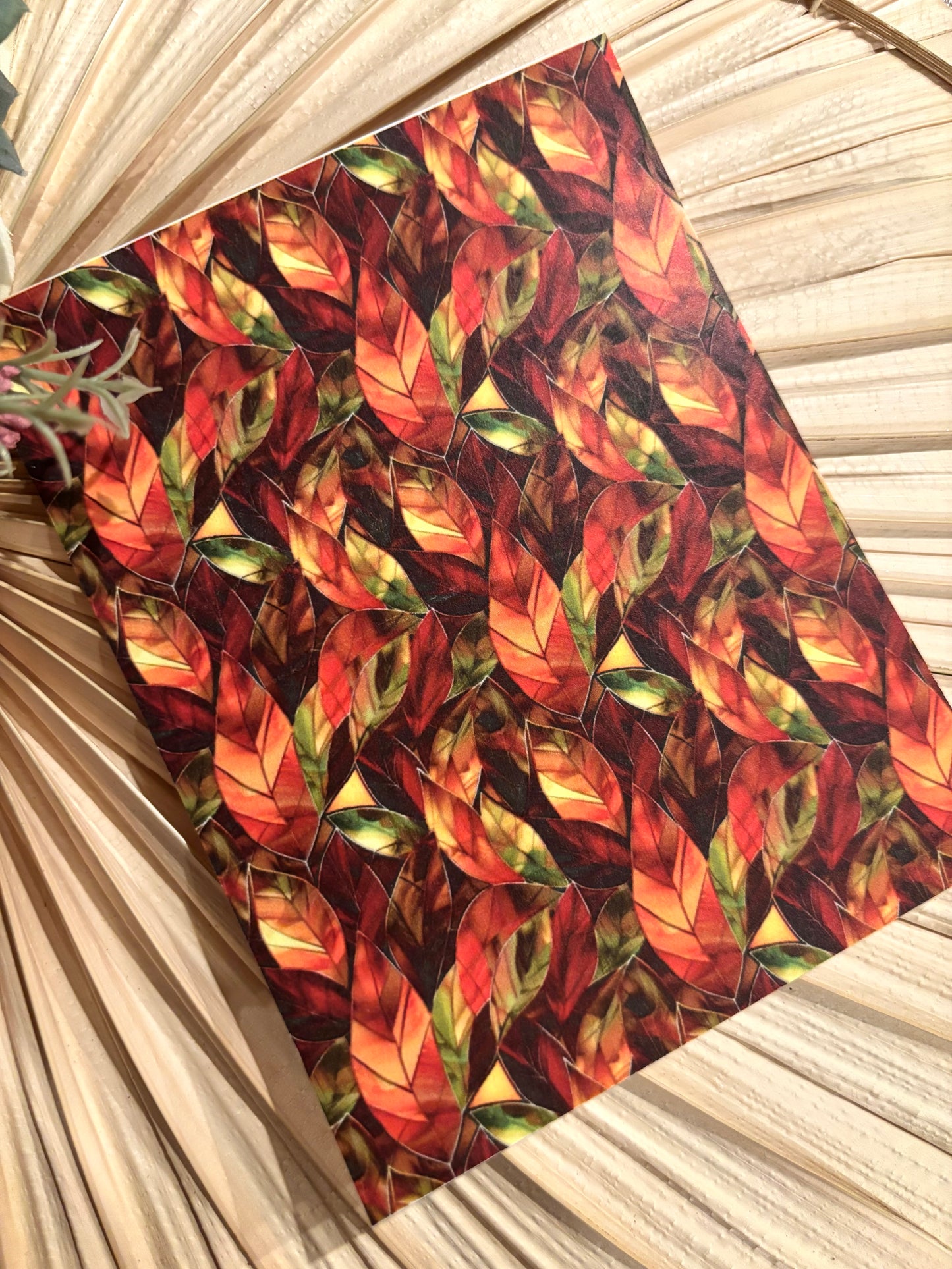 Leaves Stained Glass Transfer Paper