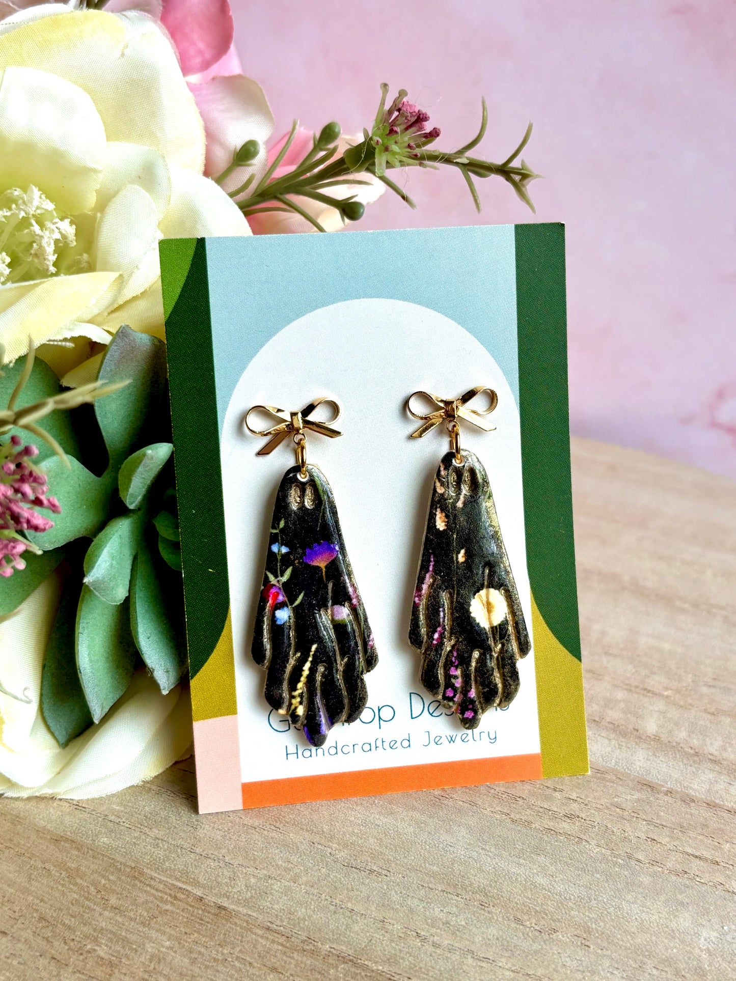 Floral Ghost Earrings