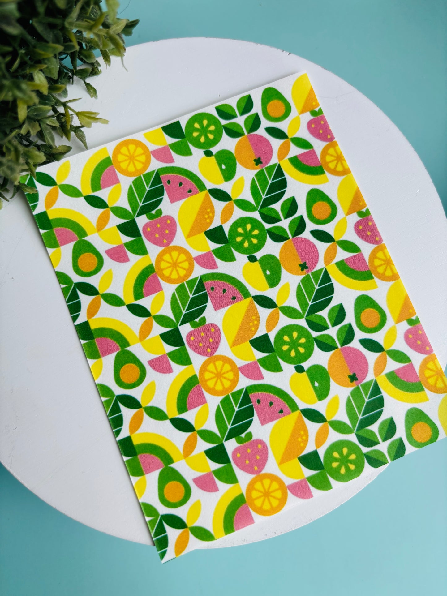 Geo Lemon Transfer Paper