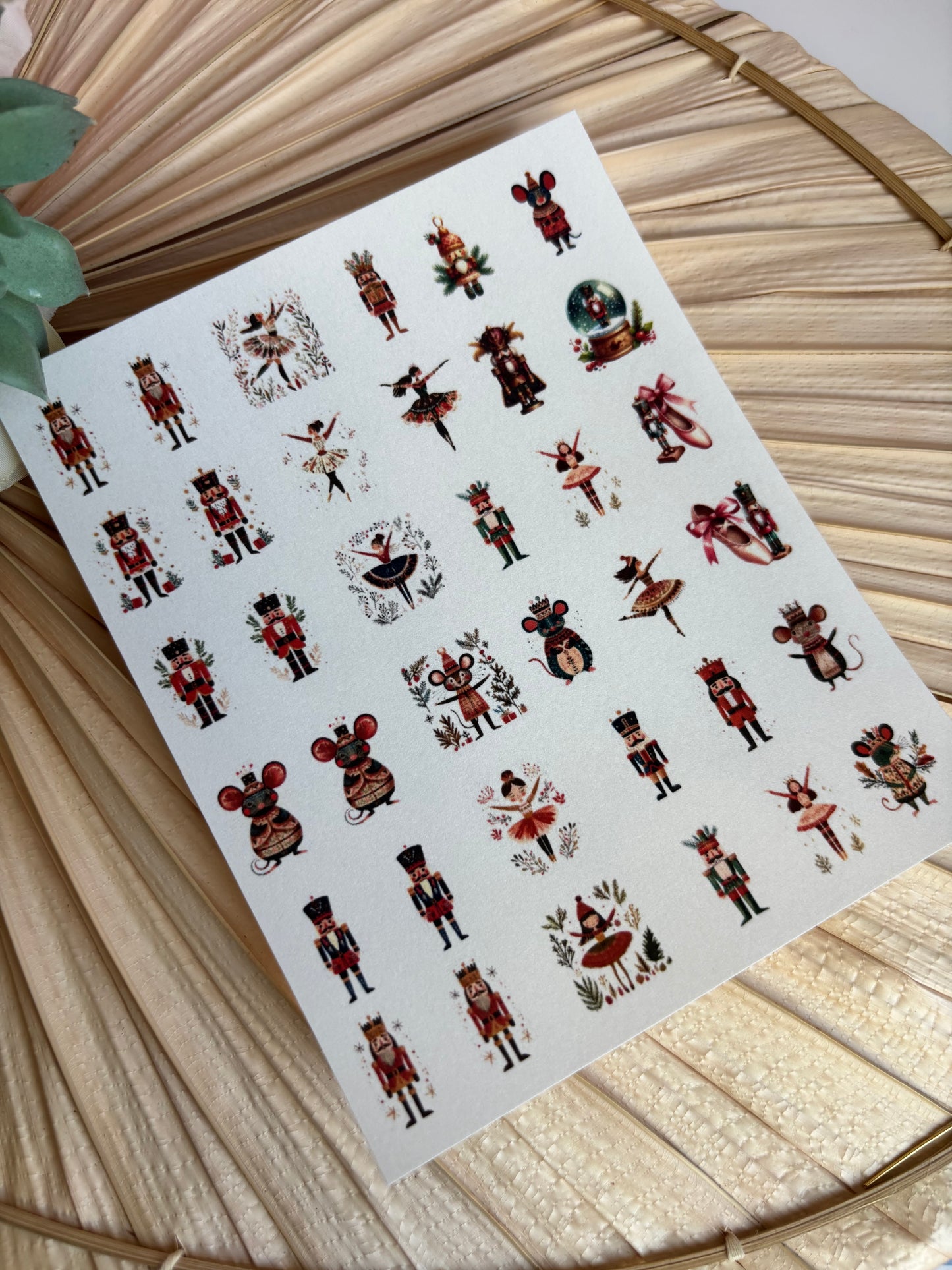 Folk Art Nutcracker Charms Transfer Paper