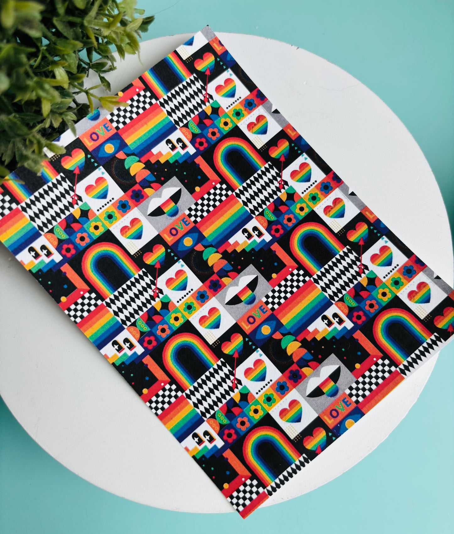 Checkered Love Transfer Paper