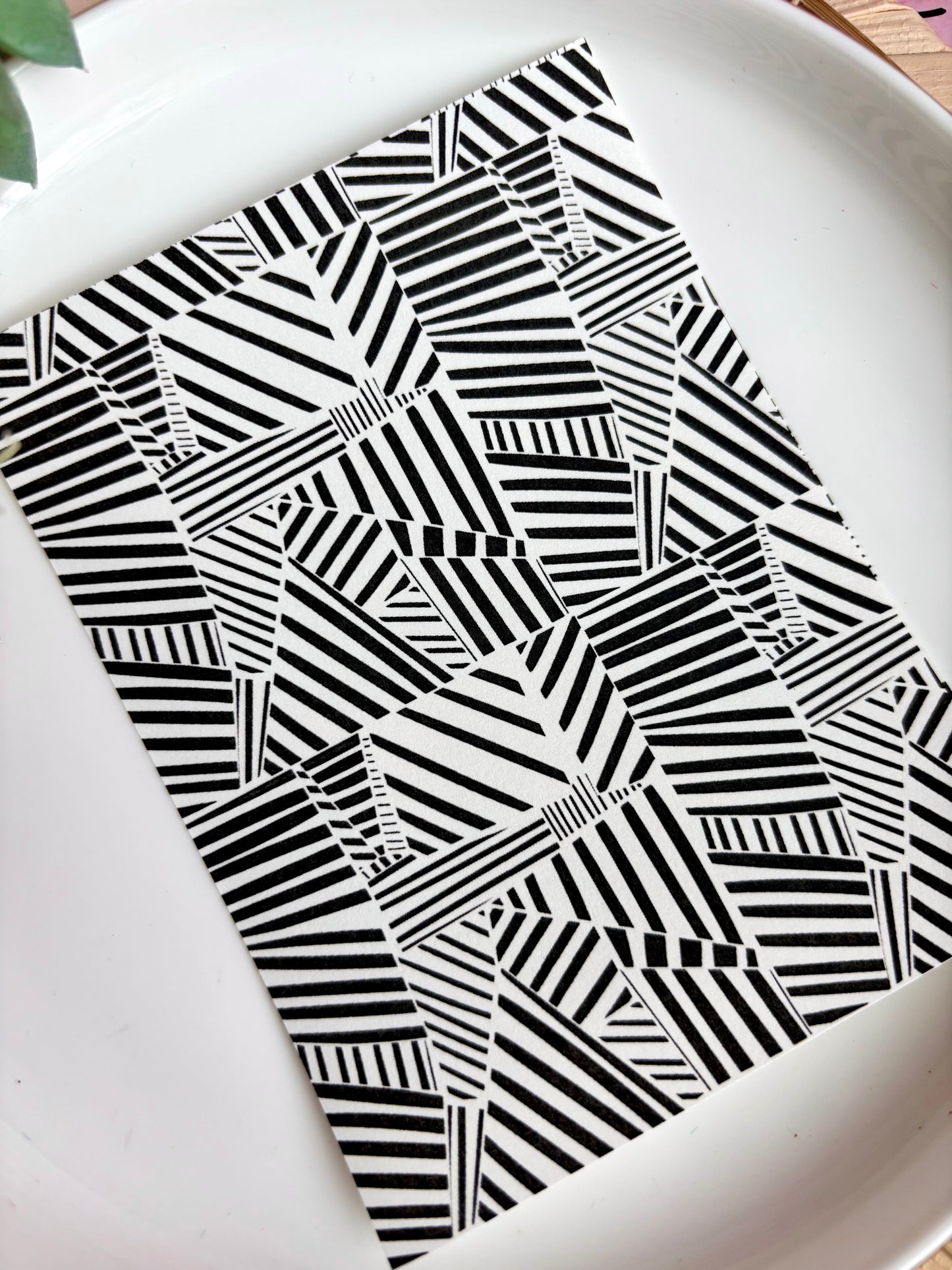 B&W Diagonal Collage Transfer Paper