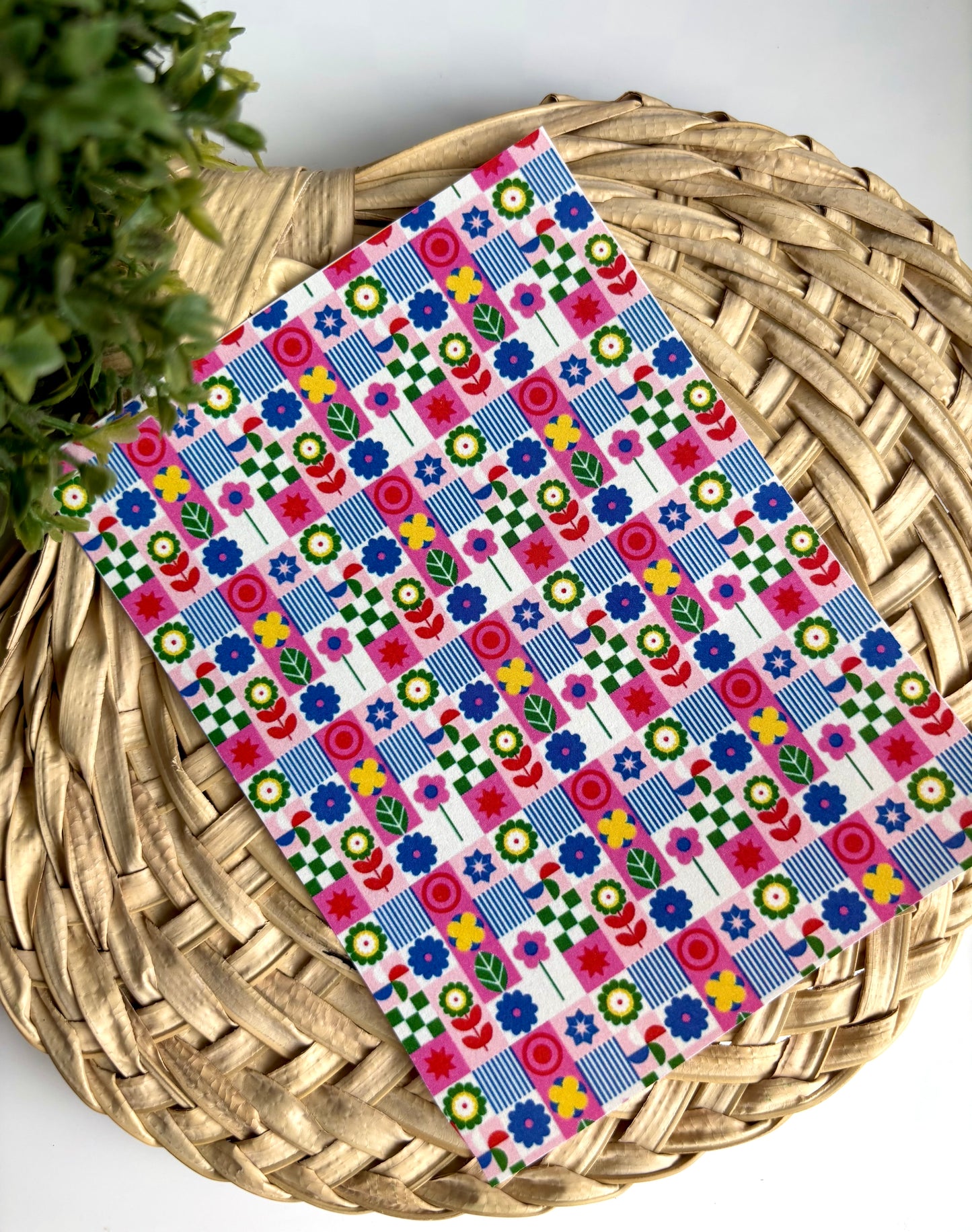 Spring Checkerboard Transfer Paper