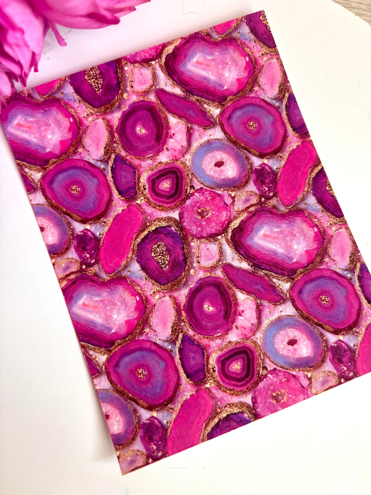 Pinky Purple Geode Transfer Paper