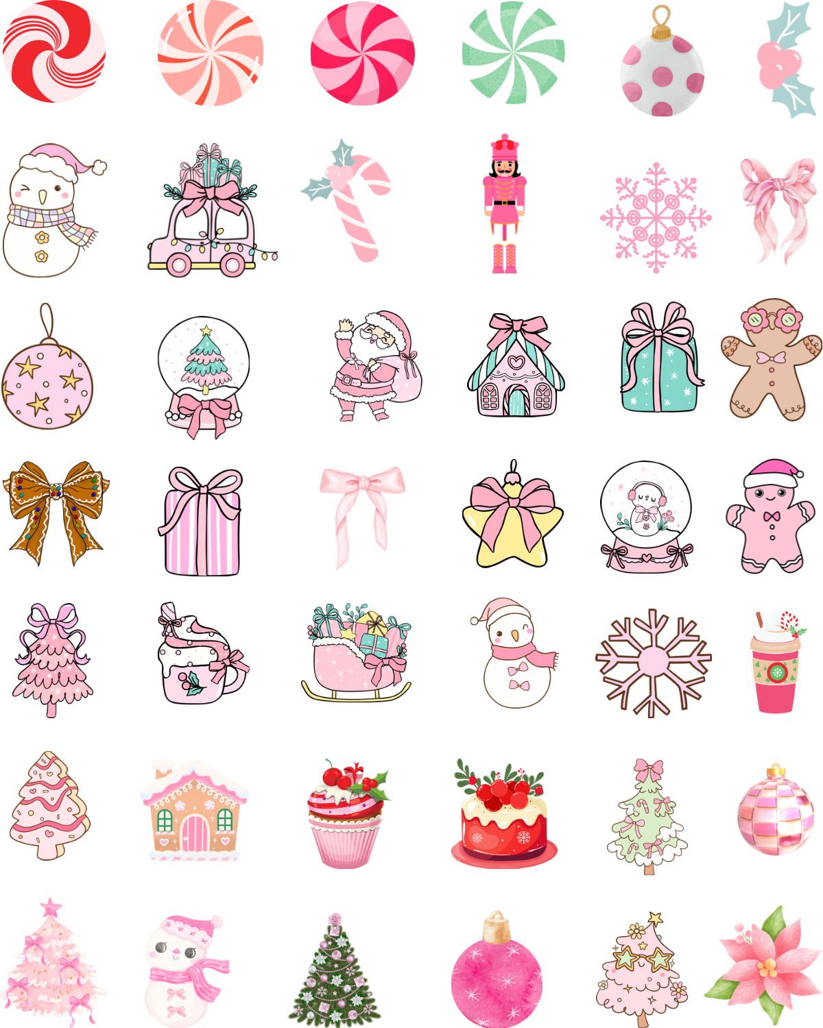 Sweet Xmas Charms Transfer Paper