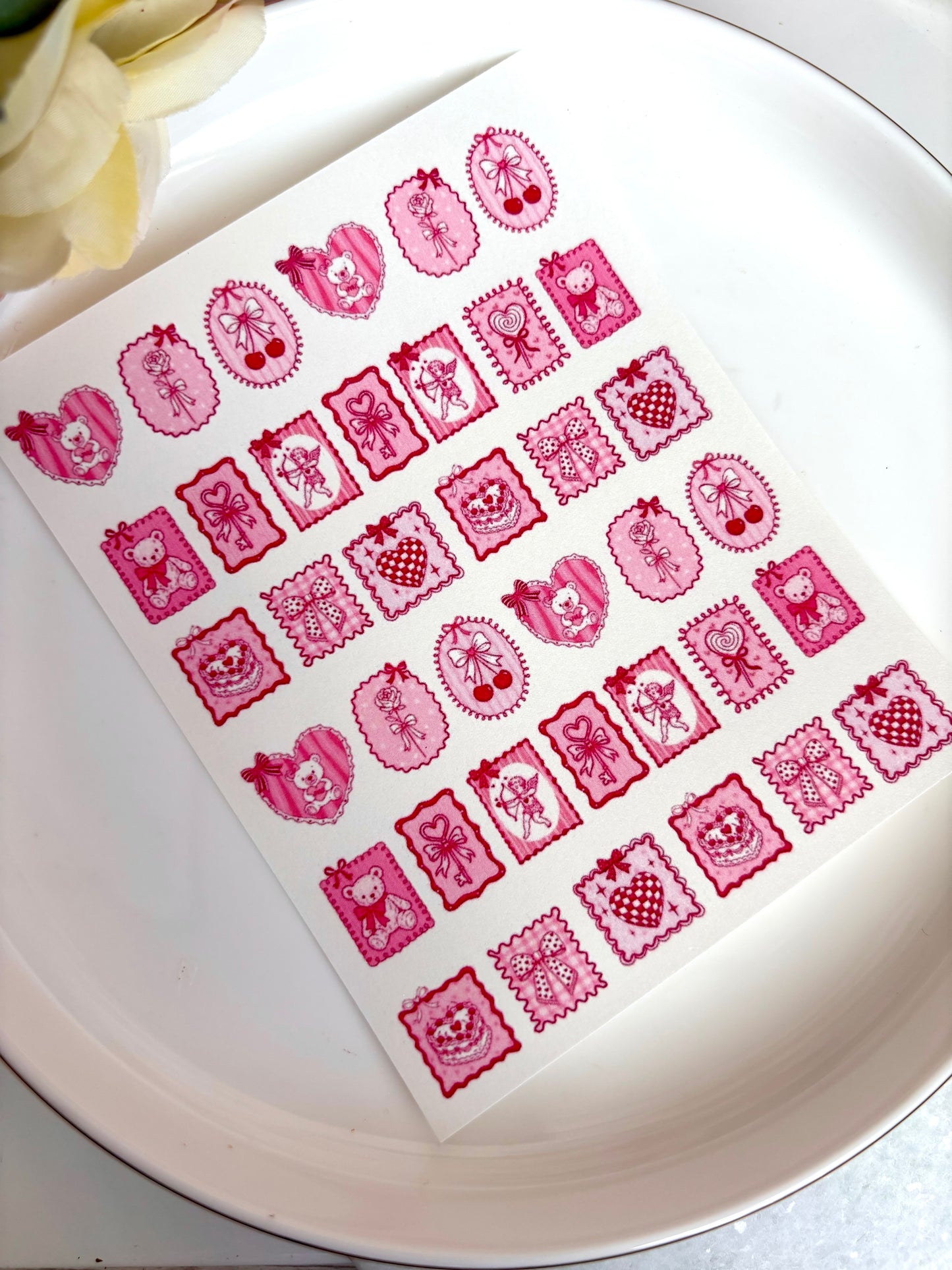 V-Day Stamp Charm Paper