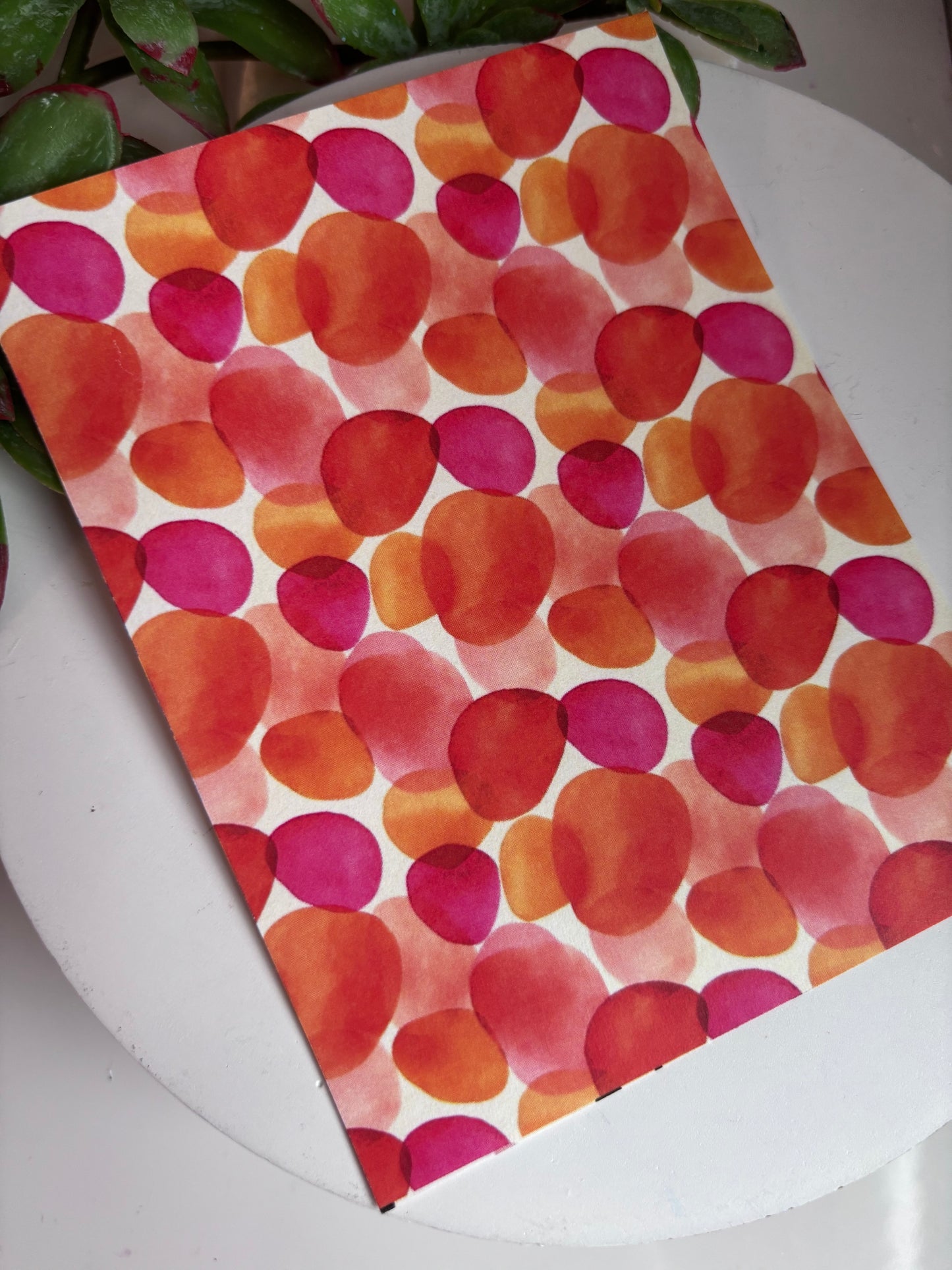 Pink & Orange Spots Transfer Paper