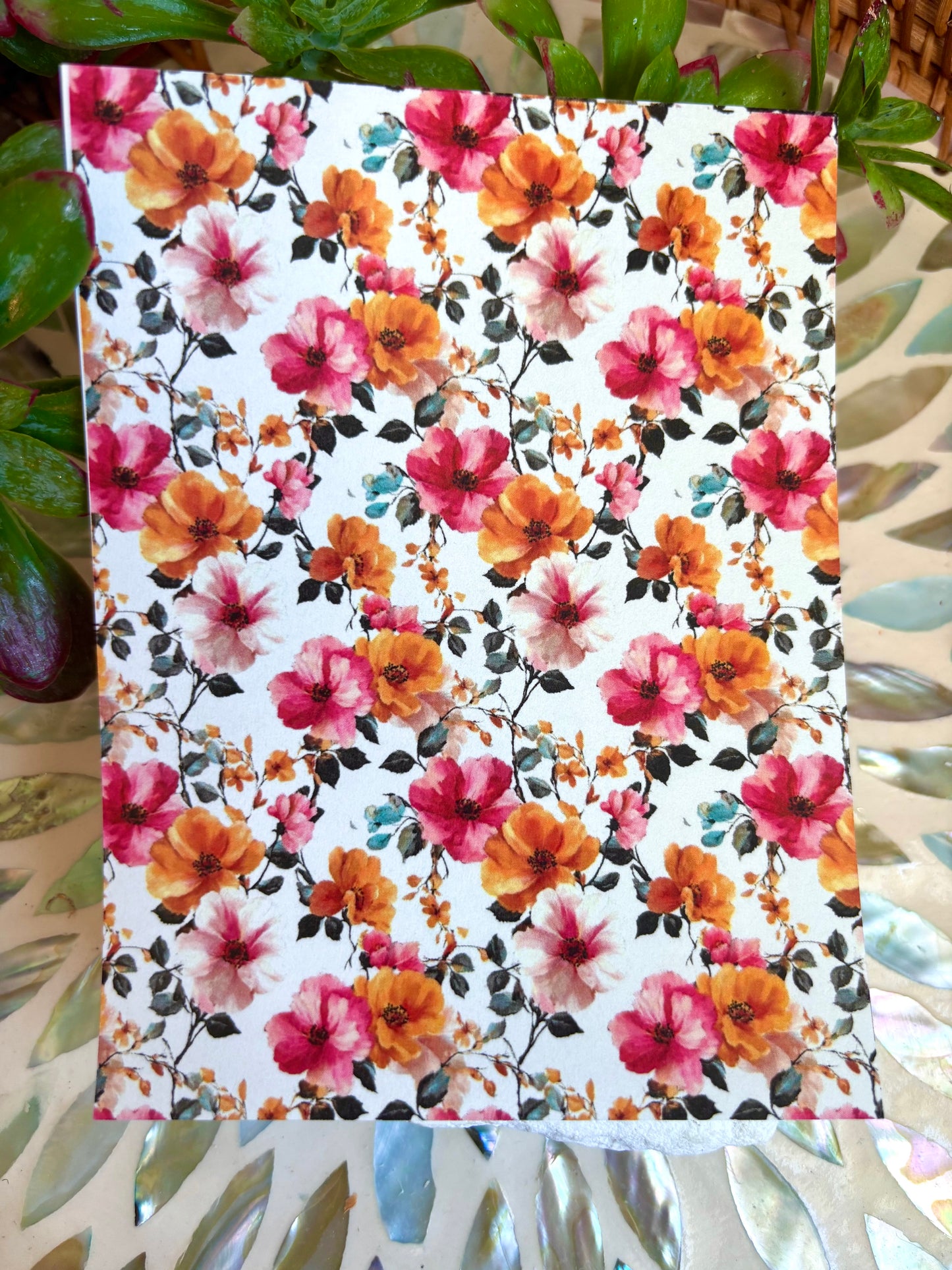 Koi Fish Floral Transfer Paper