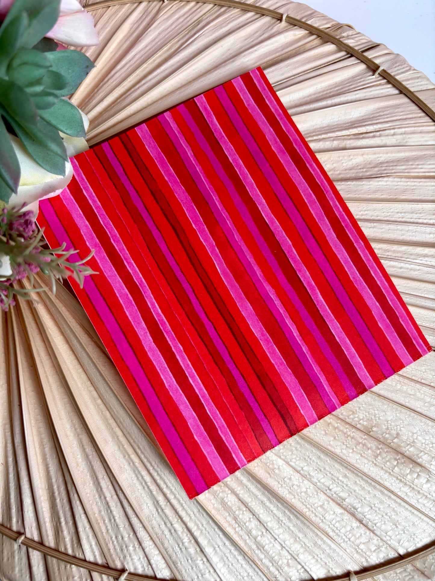 Hot Pink Stripe Transfer Paper
