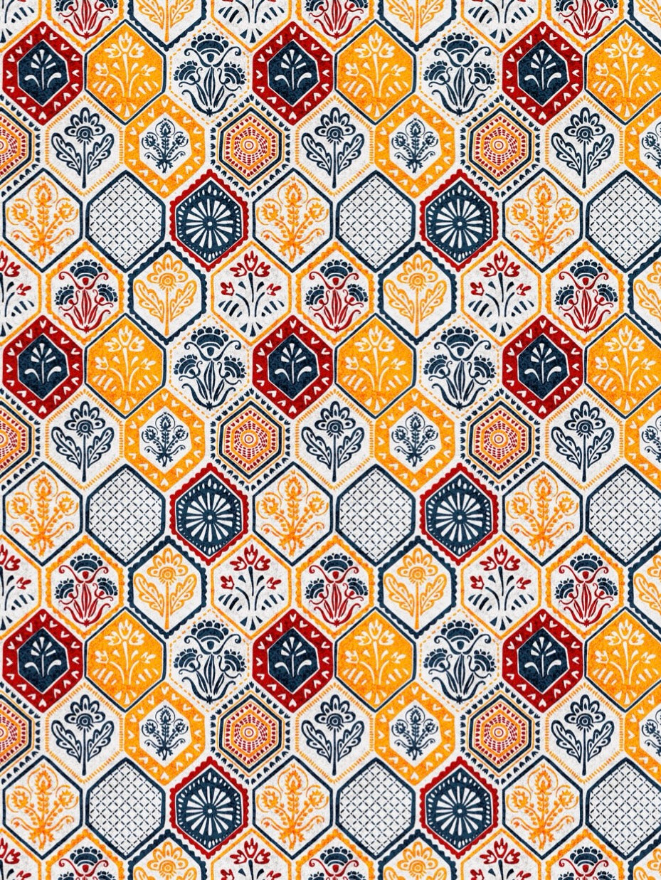 Folk Tile B Transfer Paper