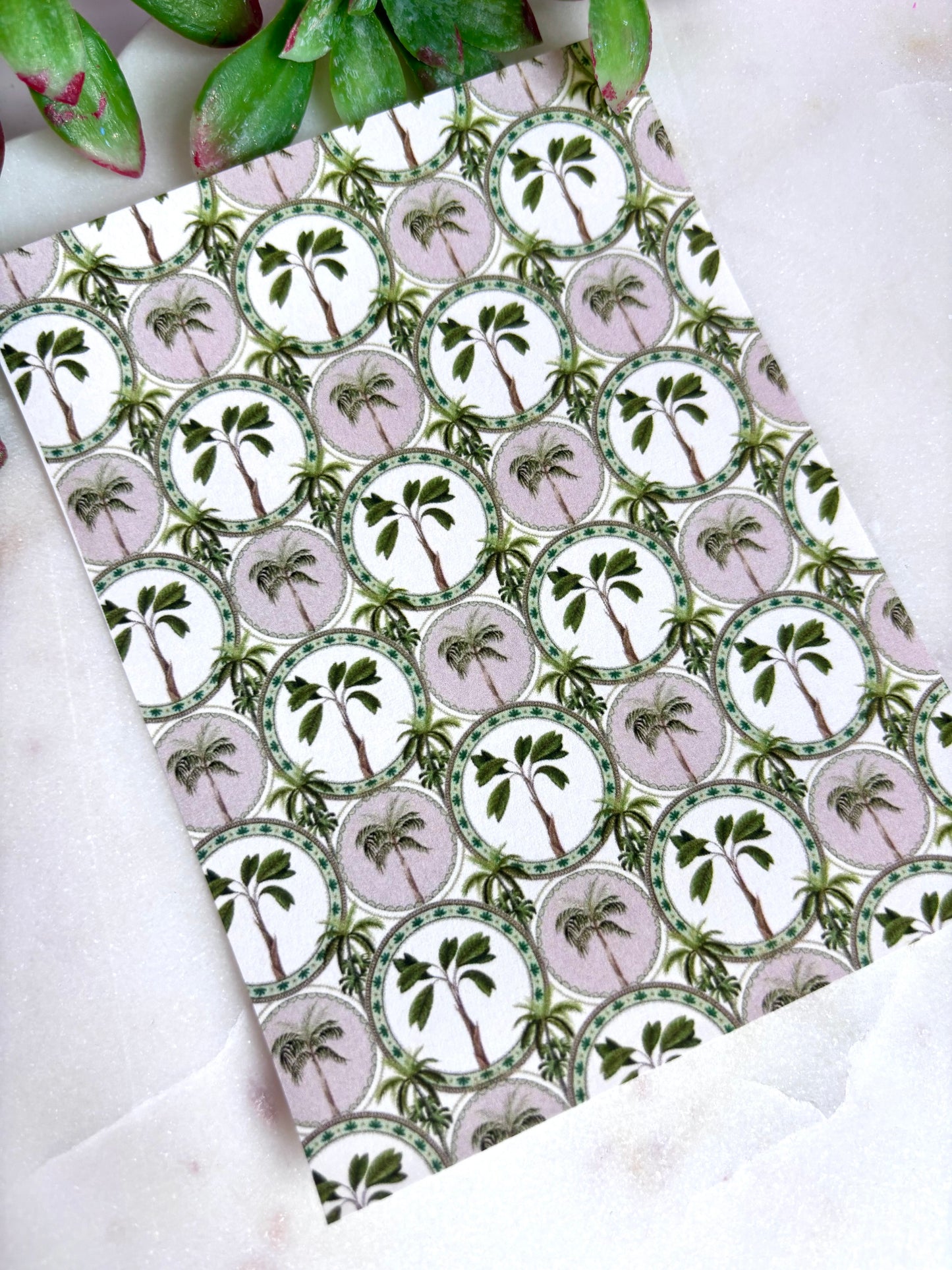 Palm Rounds Transfer Paper