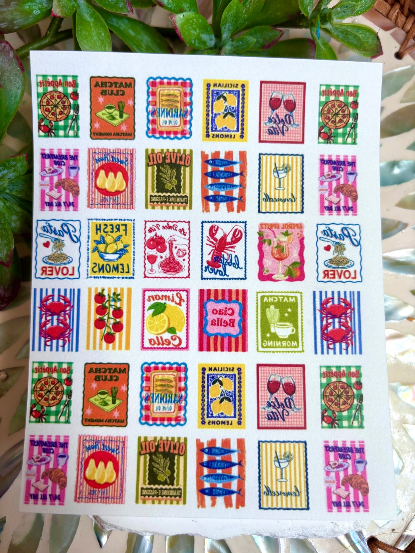 Tasty Sign Charm Transfers
