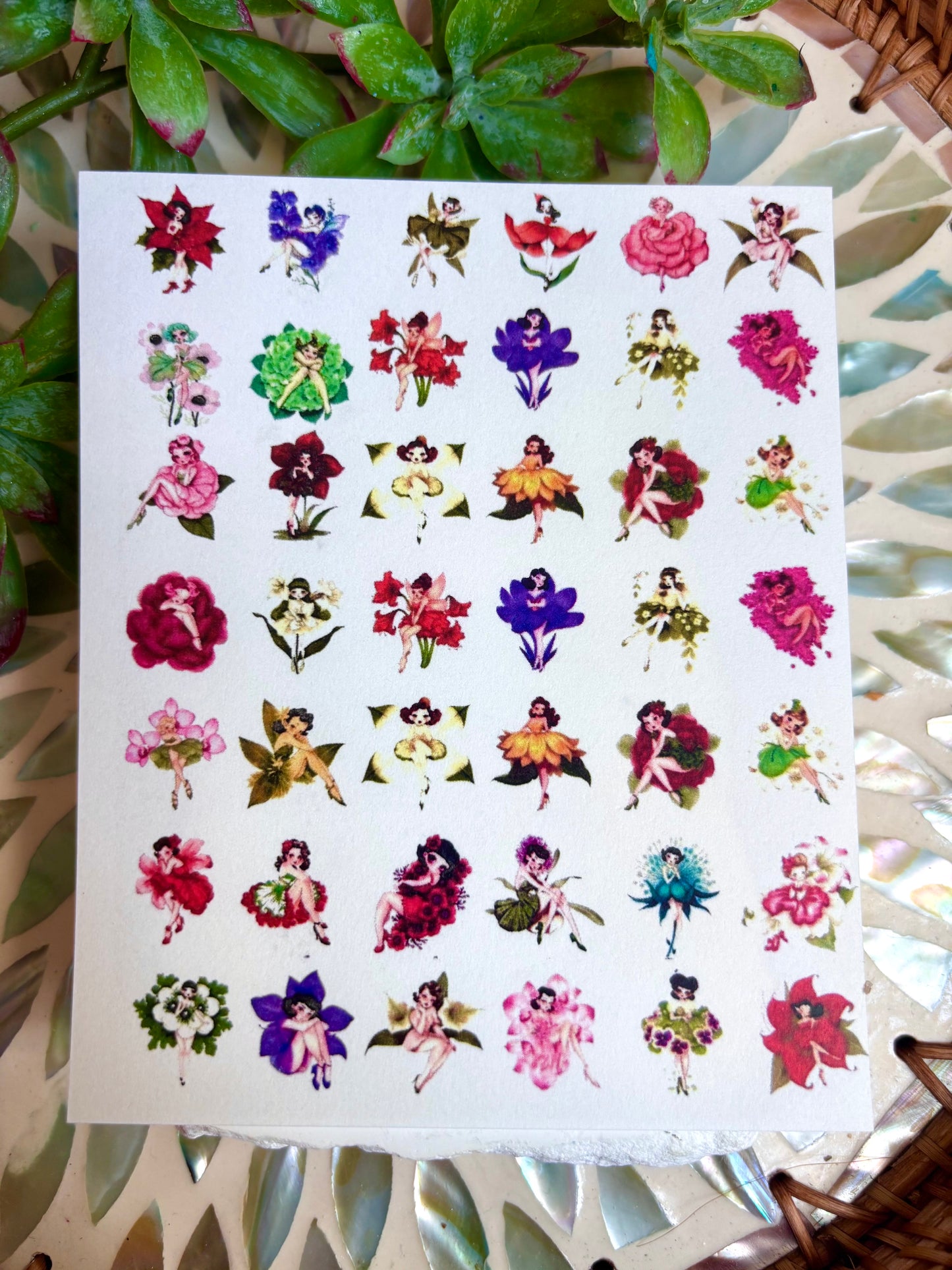 Floral Pin Up Charm Transfer Paper