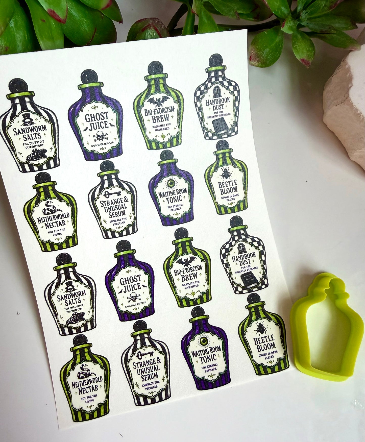 Beetlejuice Potion Transfer Paper & Cutter