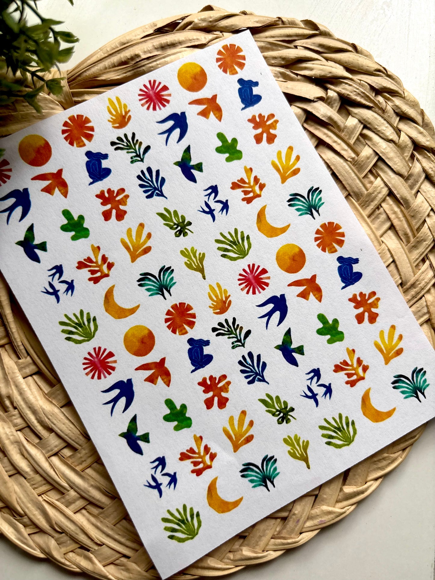Watercolor Matisse Charms Transfer Paper