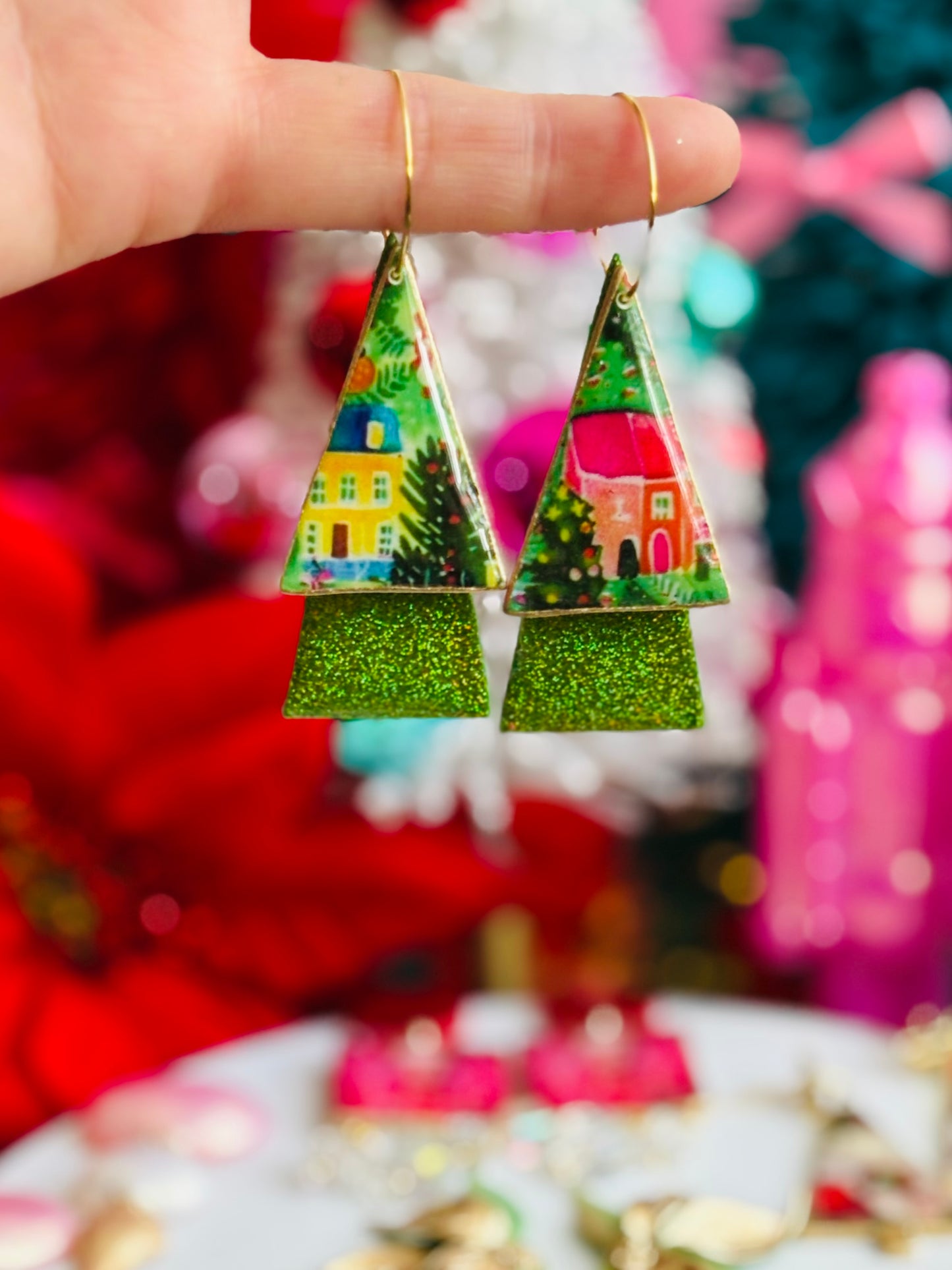 Christmas Village Green Transfer Paper
