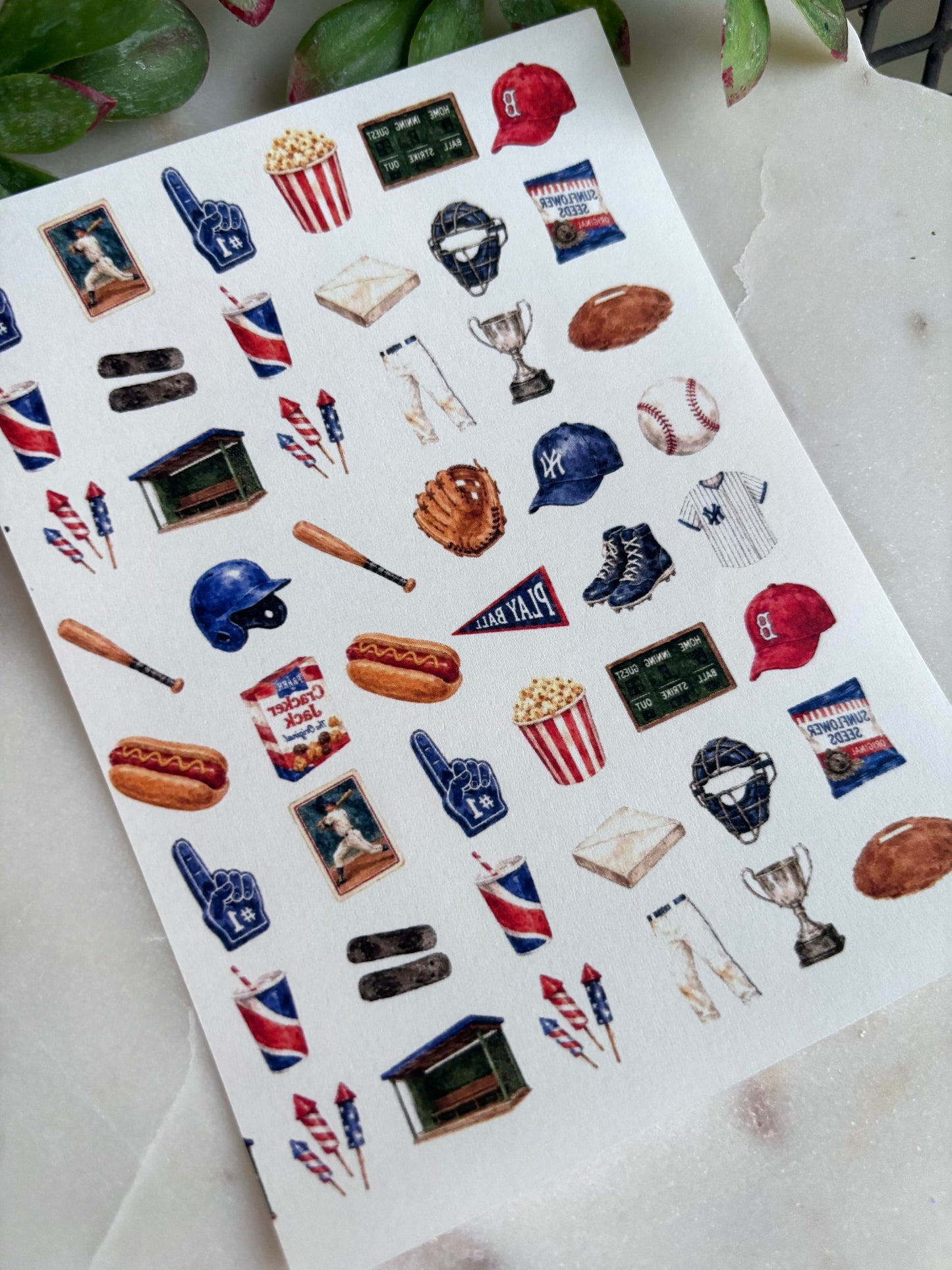 Baseball Charm Transfer Paper