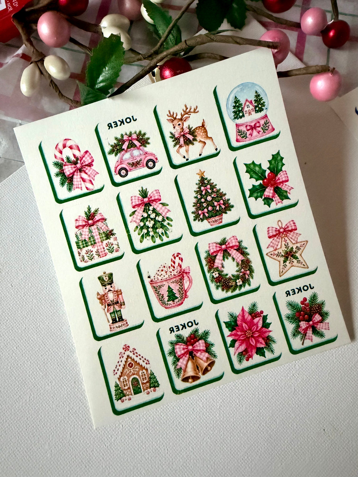 Holiday Mah Jong Transfer Papers