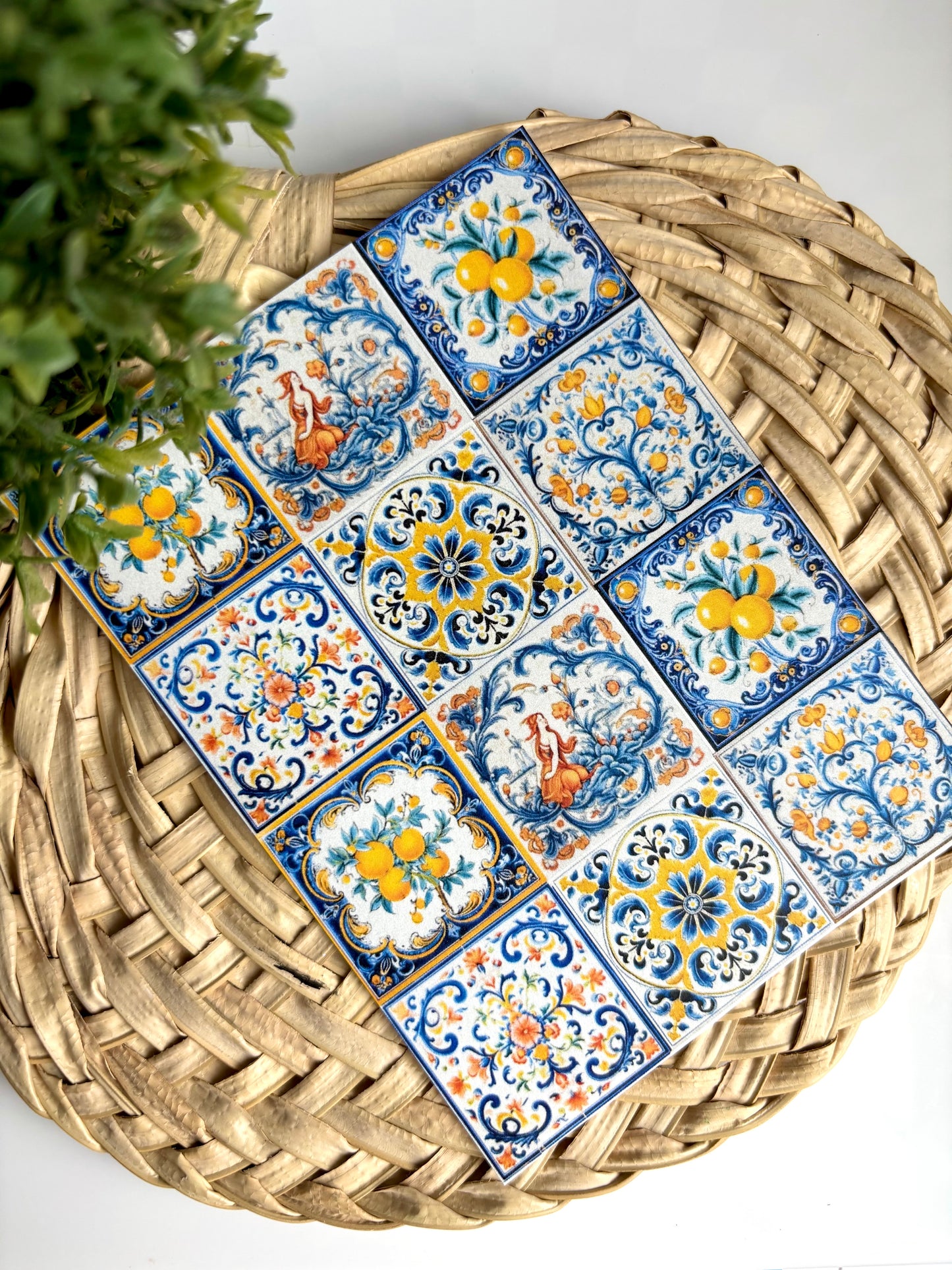 Large Italian Tile B Transfer Paper