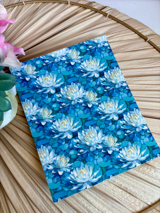 Blue Water Lily SG Transfer Paper
