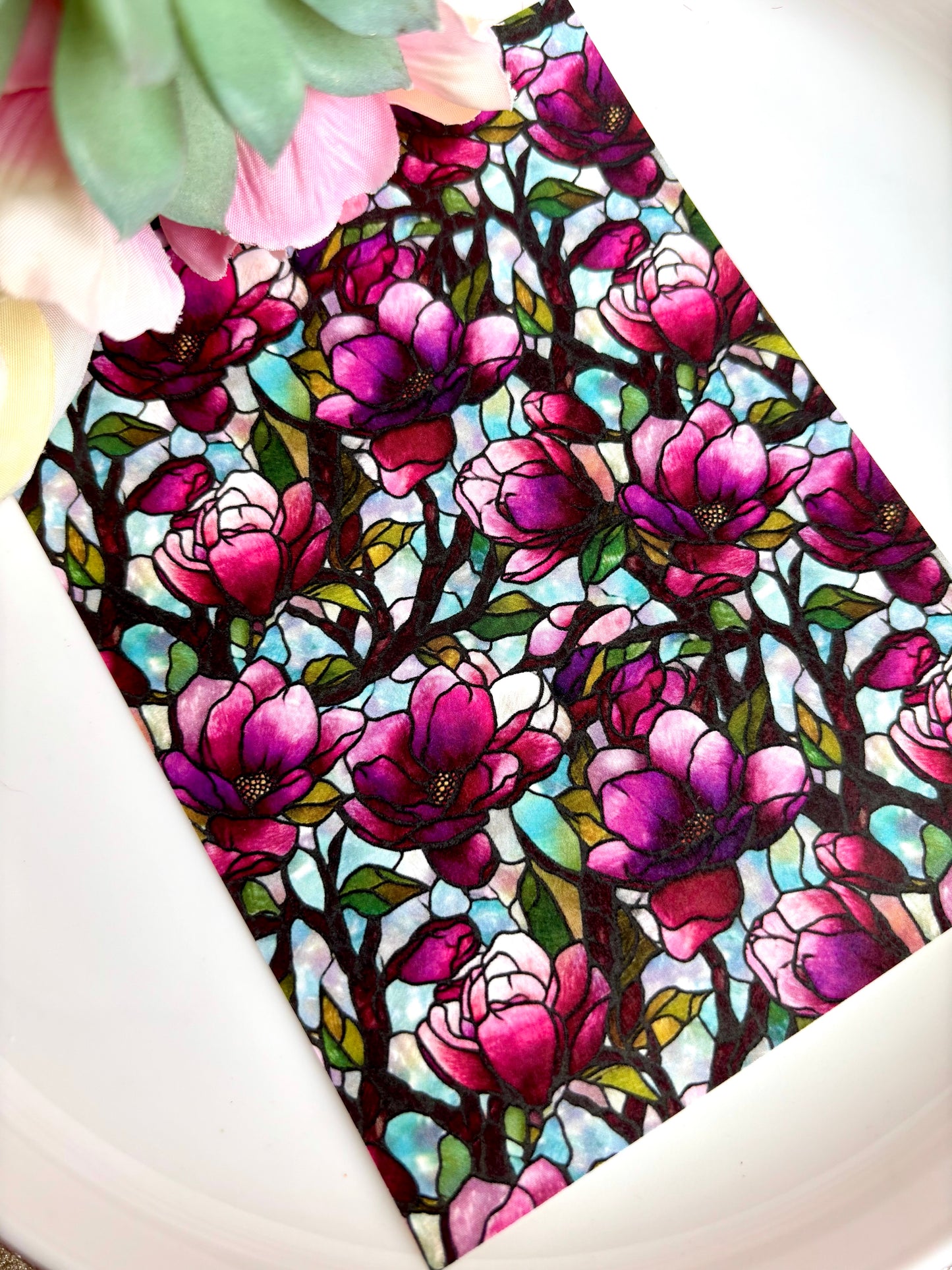 Deep Pink Magnolia Transfer Paper