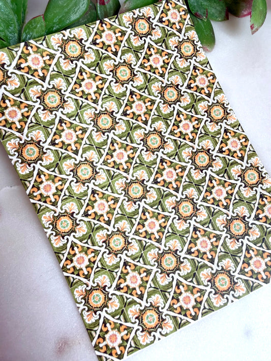Mediterranean Square Tile Transfer Papers