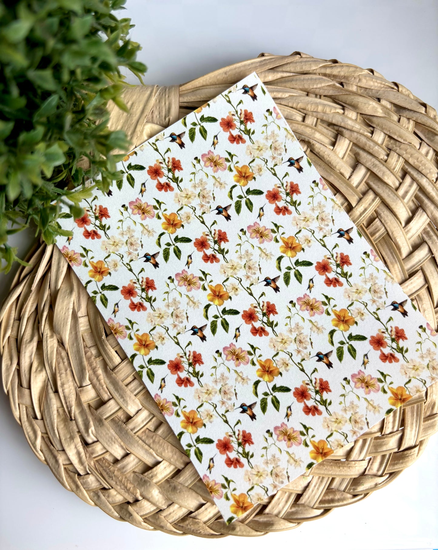 Hummingbirds & Flowers Transfer Paper