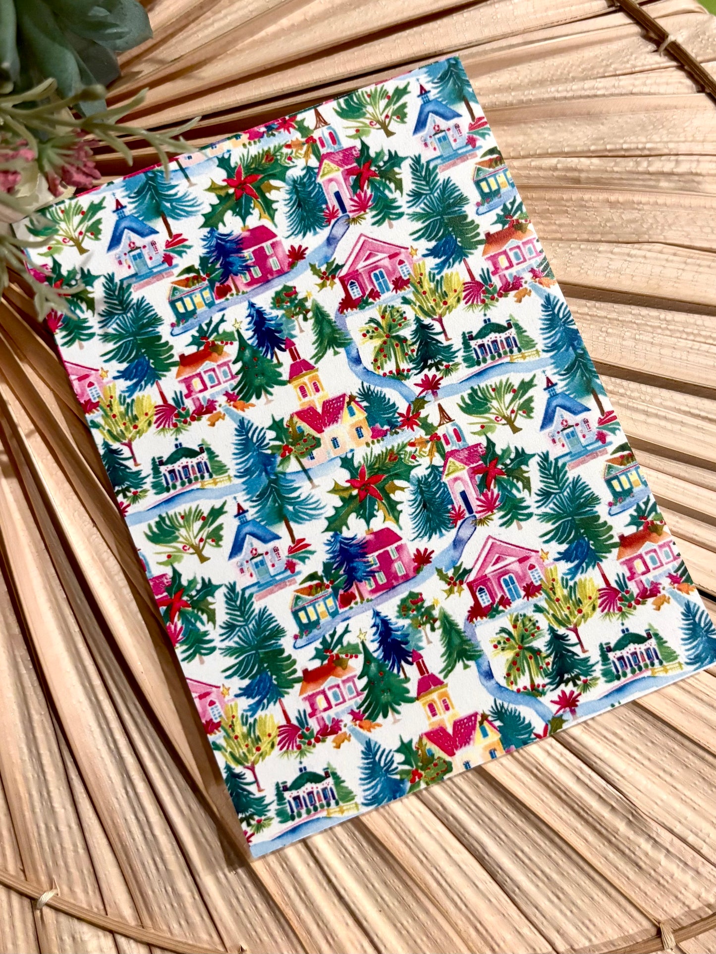 Christmas Village White Transfer Paper
