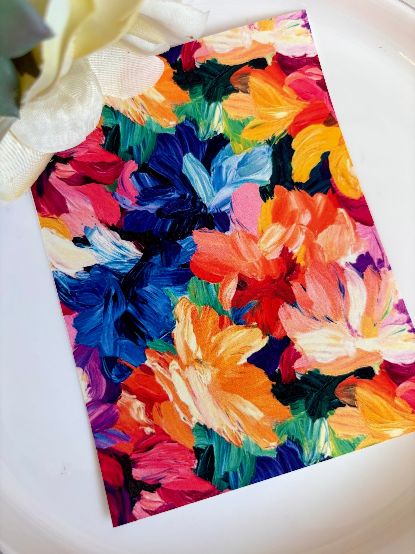 Vibrant Abstract Impasto Transfer Paper