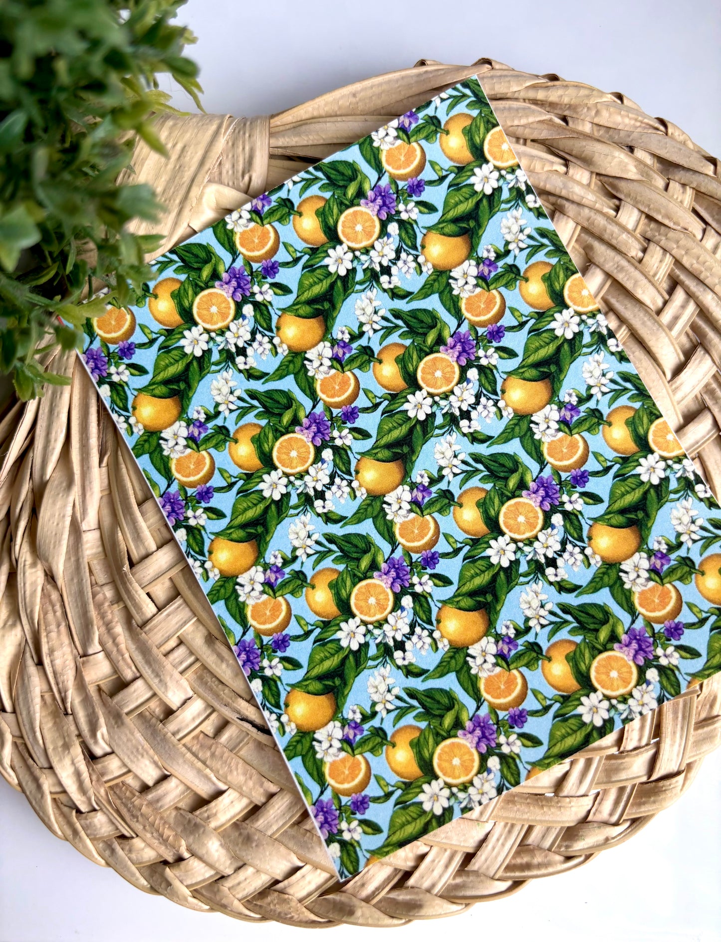 Oranges & Florals Transfer Paper