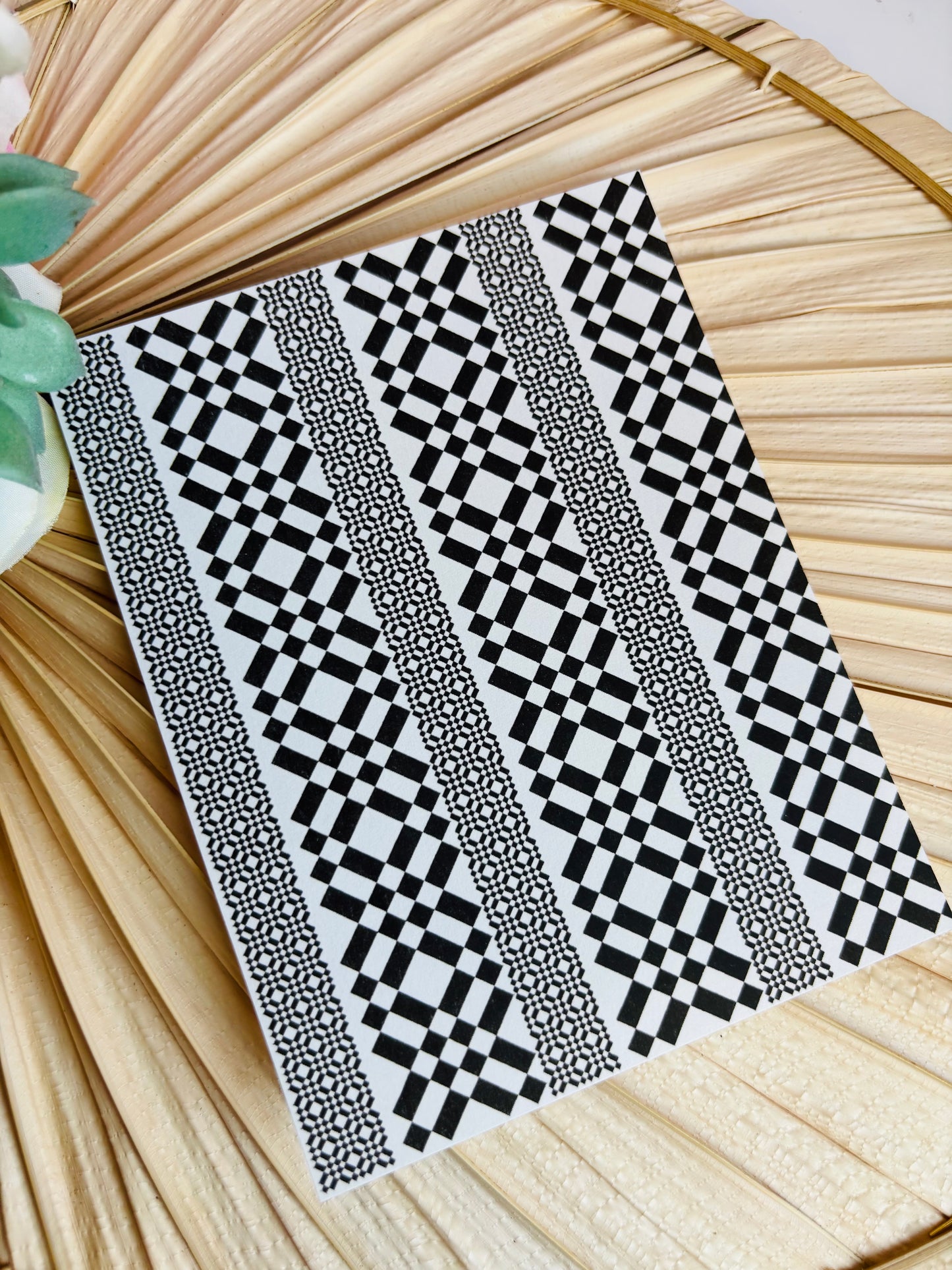 B&W Stripe Design Transfer Paper