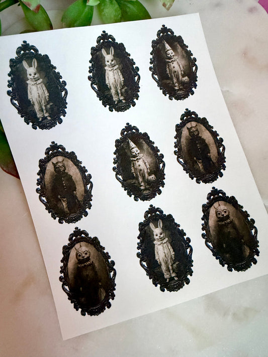 Creepy Costume Victorian Frame Transfer Paper