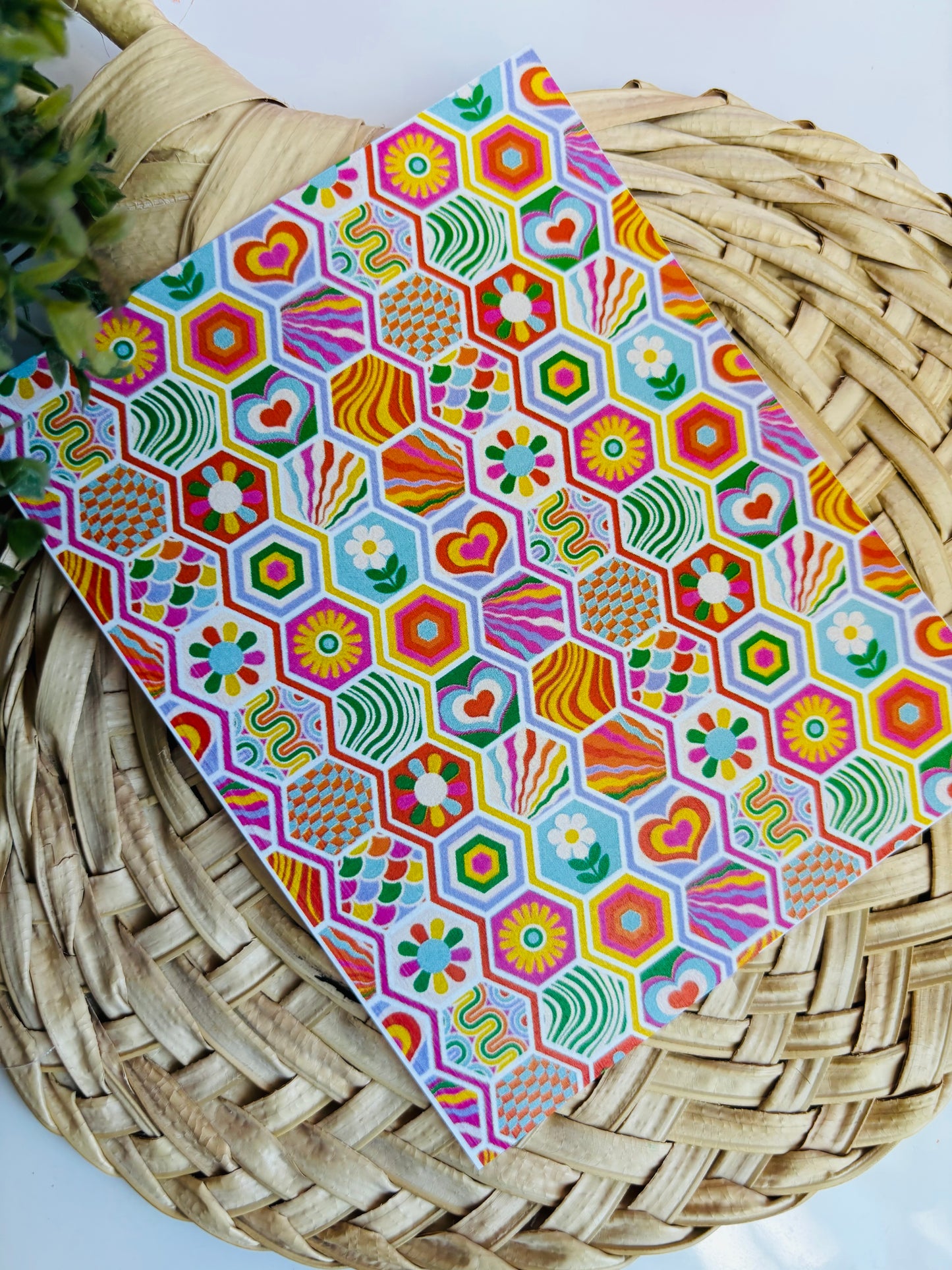 Funky Hexagon Transfer Paper