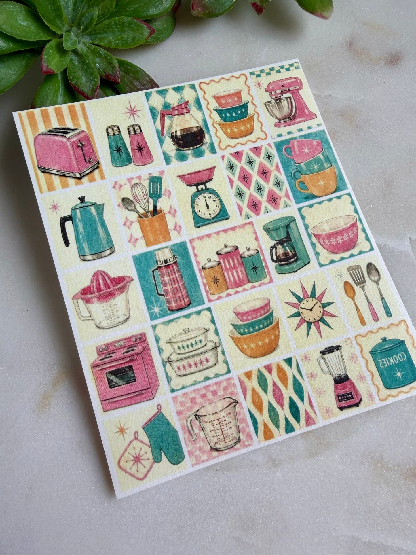 Retro Kitchen Tile Transfer Paper