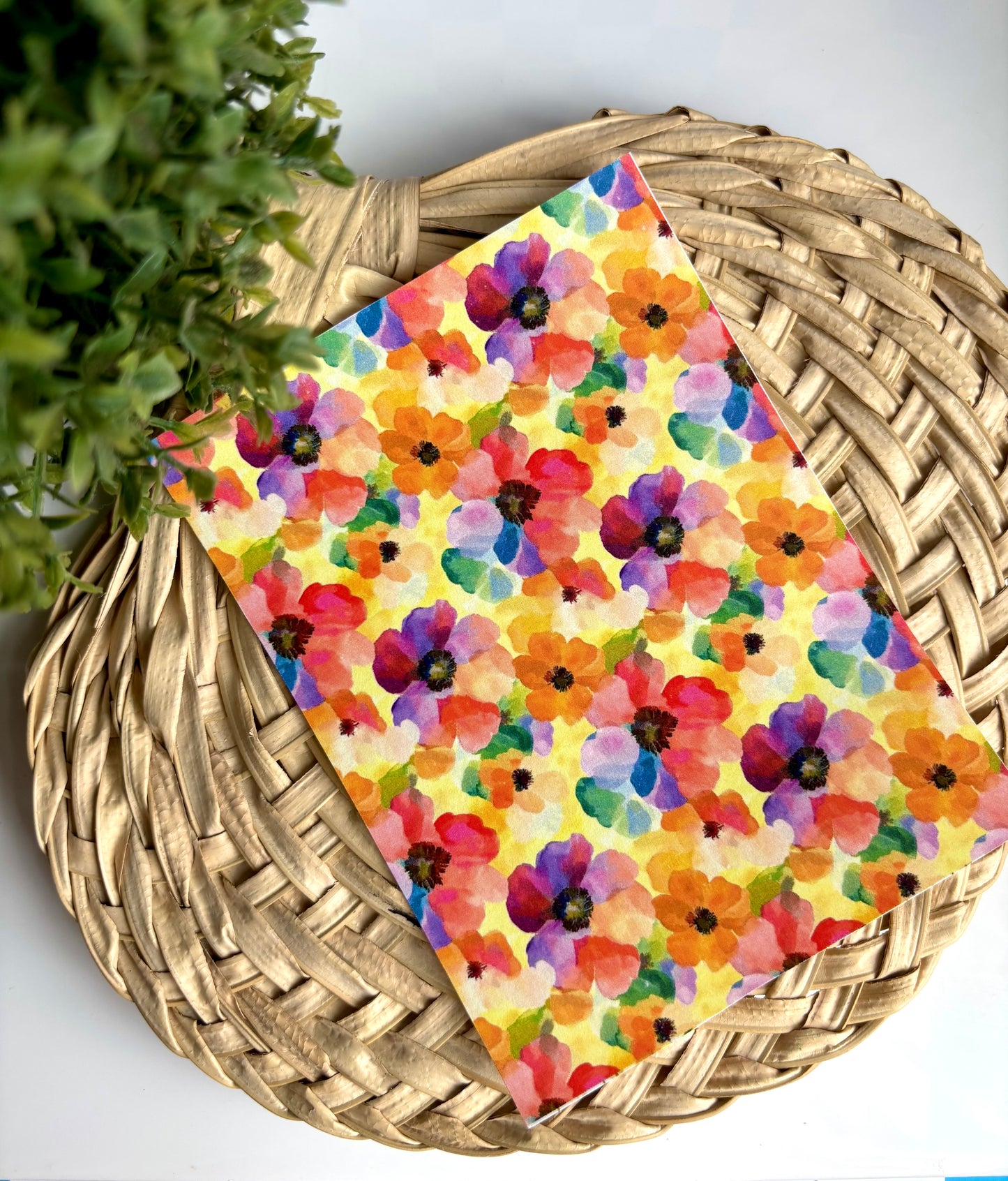 Colorful Flowers Transfer Paper