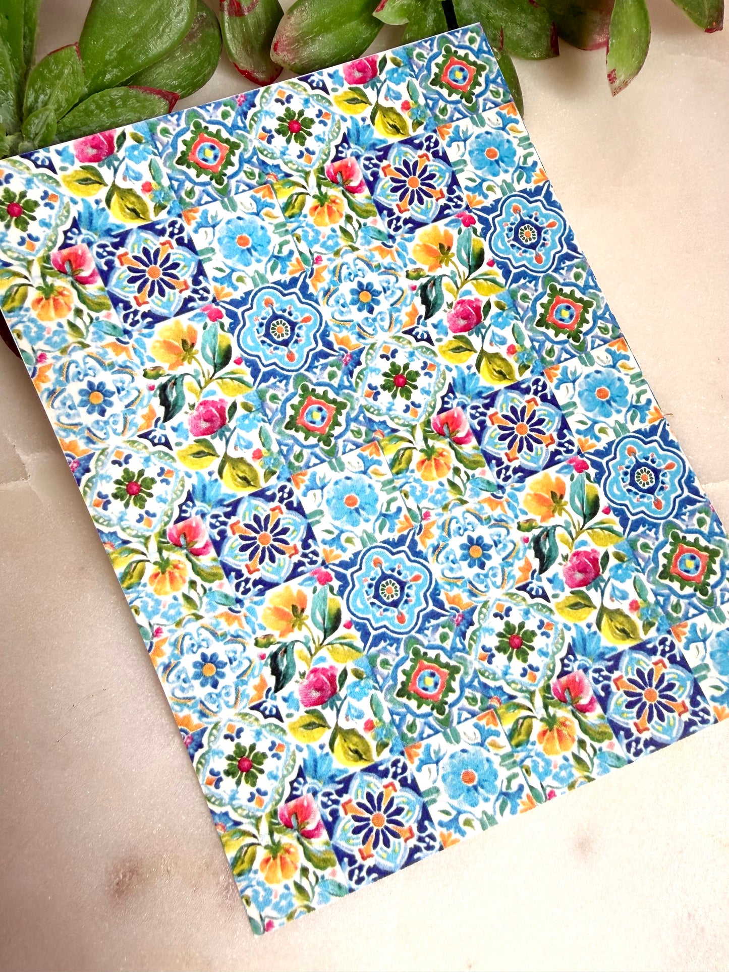 Mediterranean Floral Tile Transfer Papers