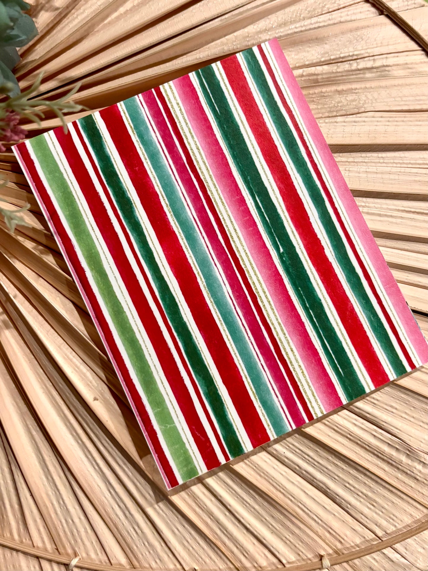 Xmas Watercolor Stripe Transfer Paper