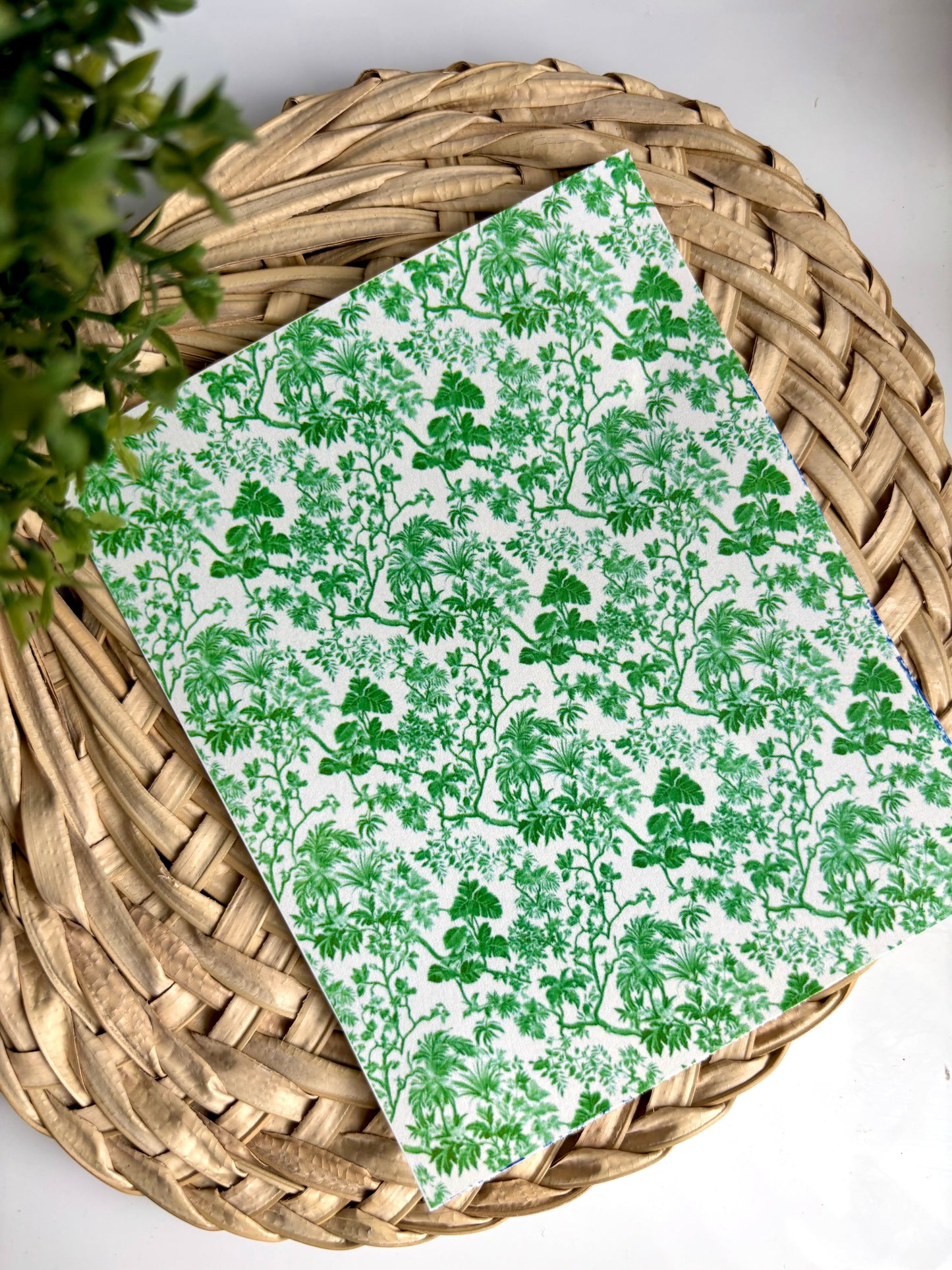 Green Chinoiserie Transfer Paper