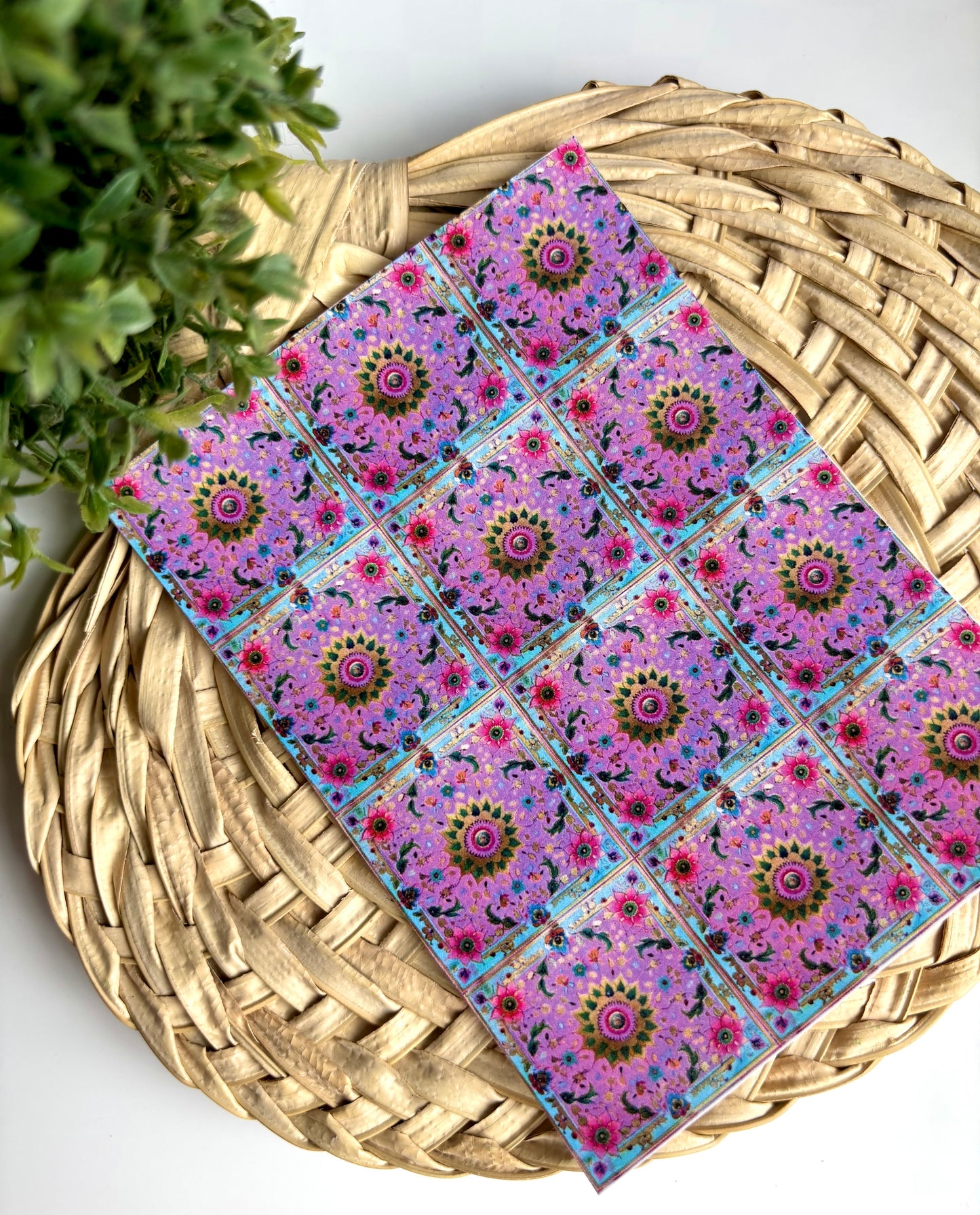 Lavender Moroccan Tile Transfer Paper