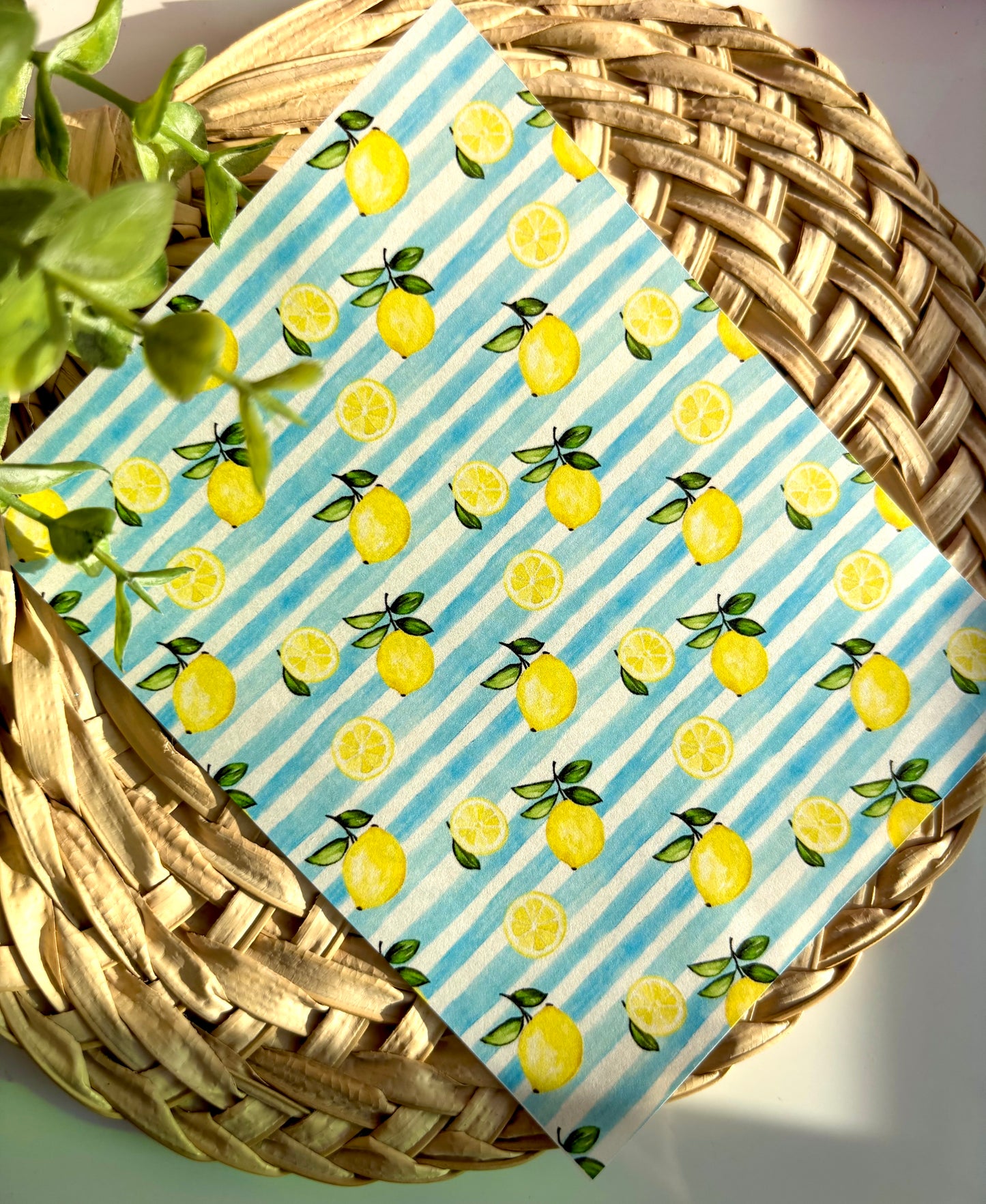 Lemon Stripe Transfer Paper