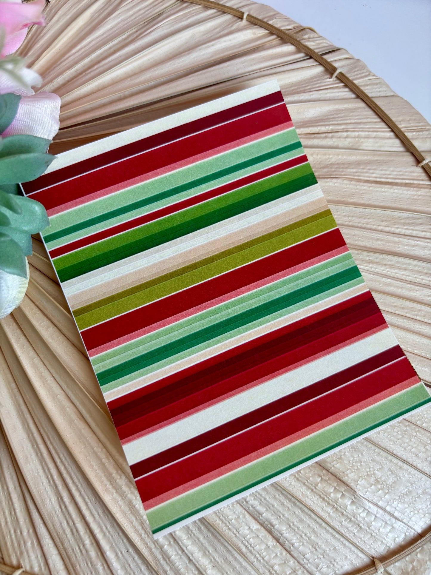 Traditional Xmas Stripe Transfer Paper