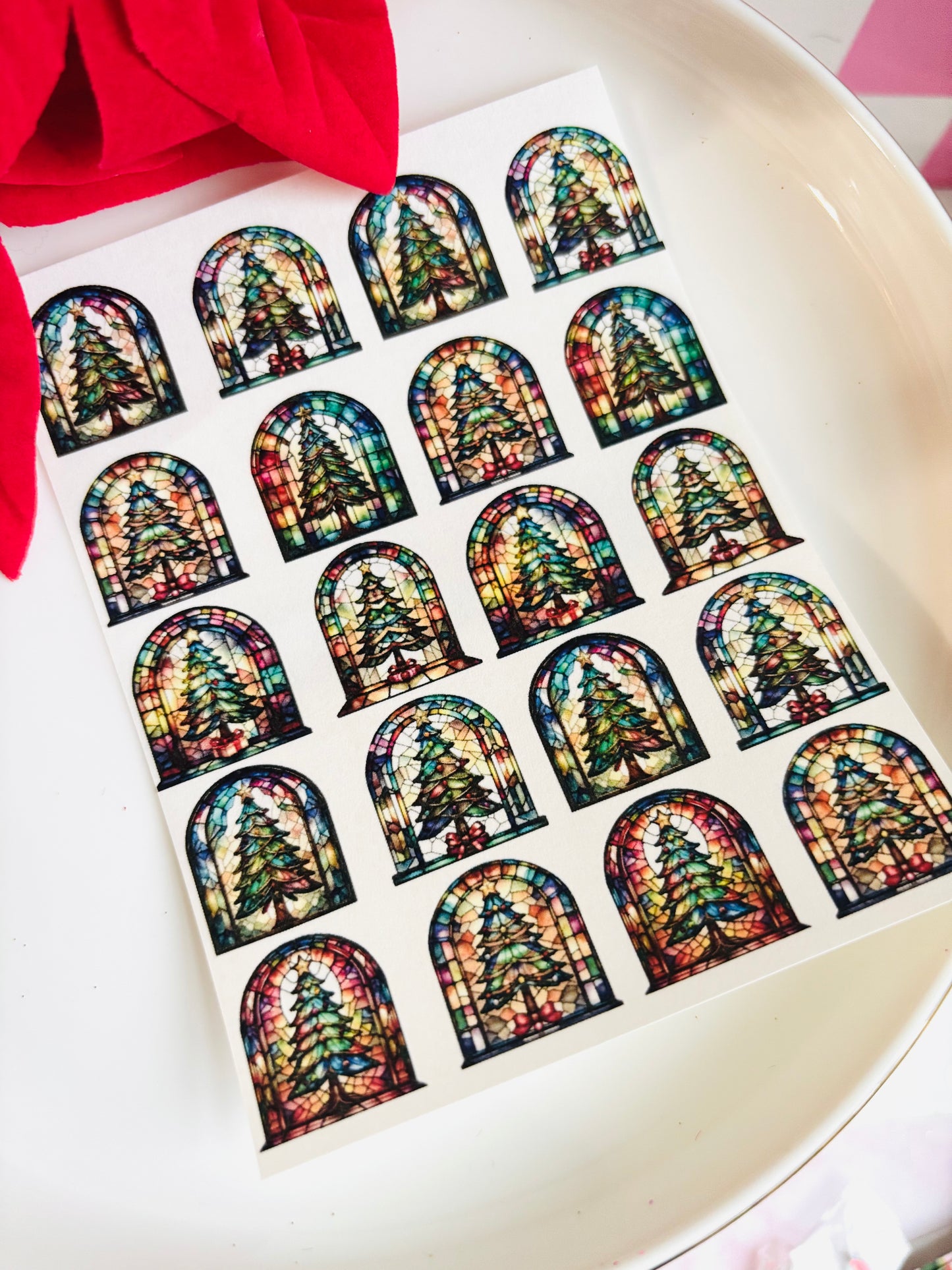 Christmas Tree Arch Small Transfer Paper