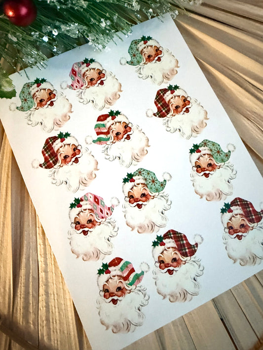 Santa with a Twist Transfers & Fitted Cutters Set