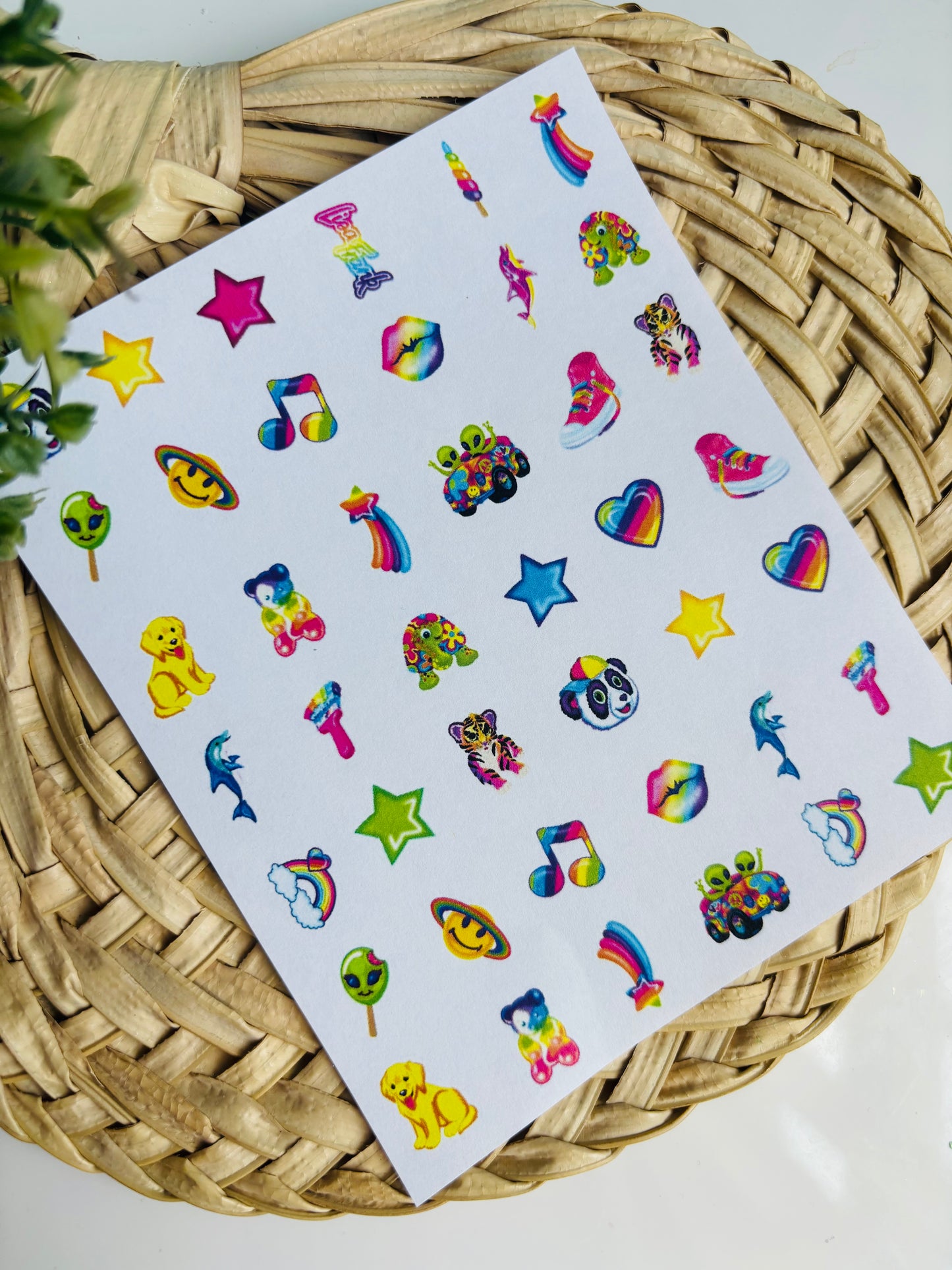 Lisa Frank Charms Transfer Paper