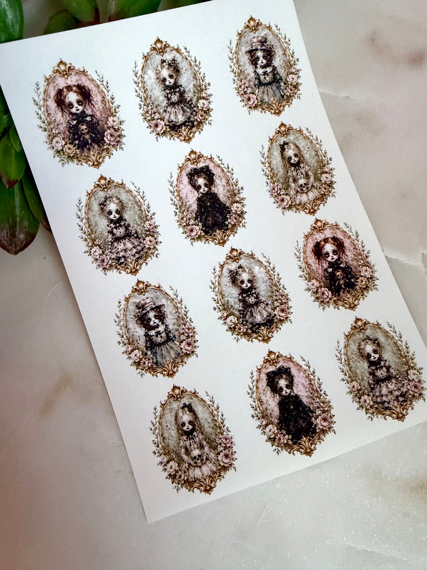 Haunted Doll Rococo Transfer Paper