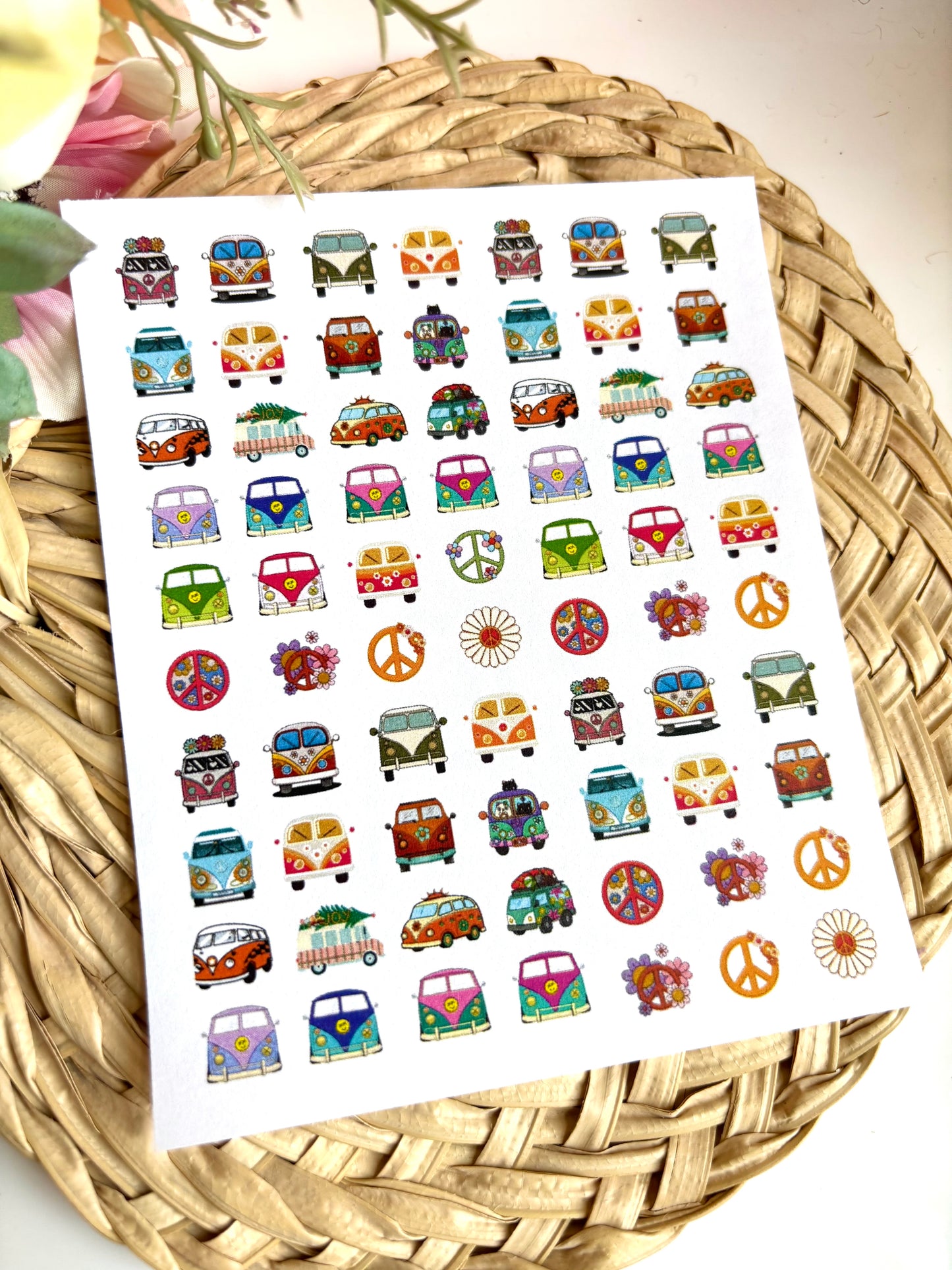 Hippie Van Charms Transfer Papers