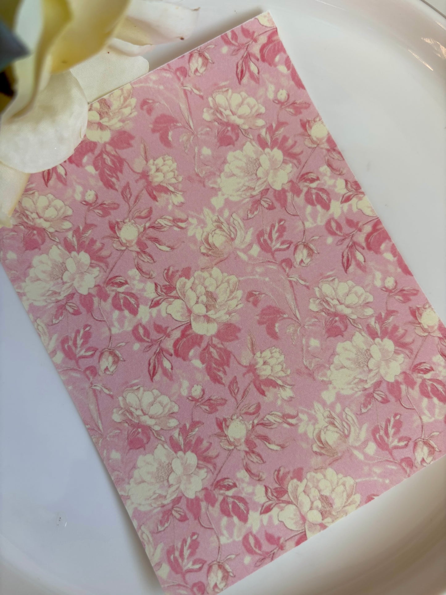 Pink & White Toile Transfer Paper